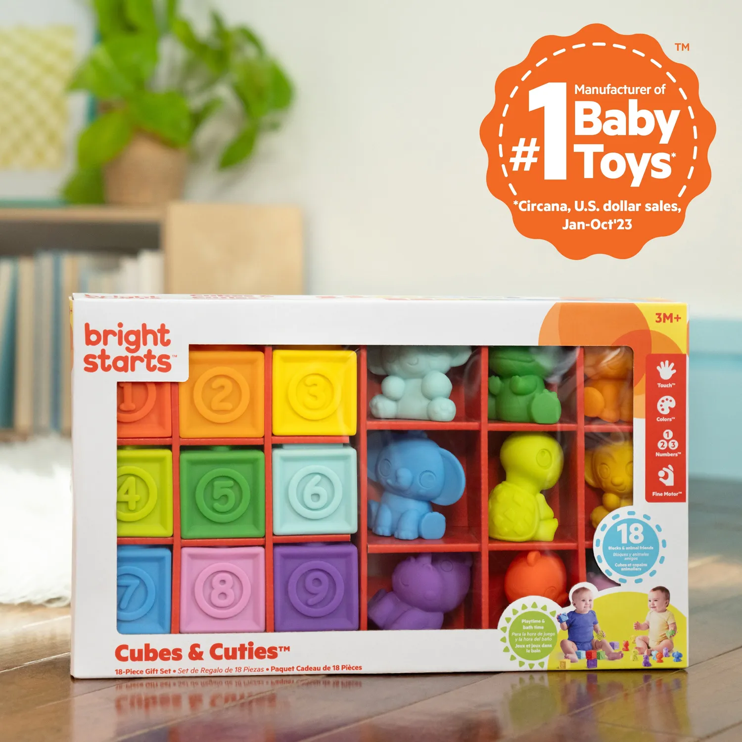 Bright Starts Cubes Cuties Badespielzeug 18-teilig stapelbar