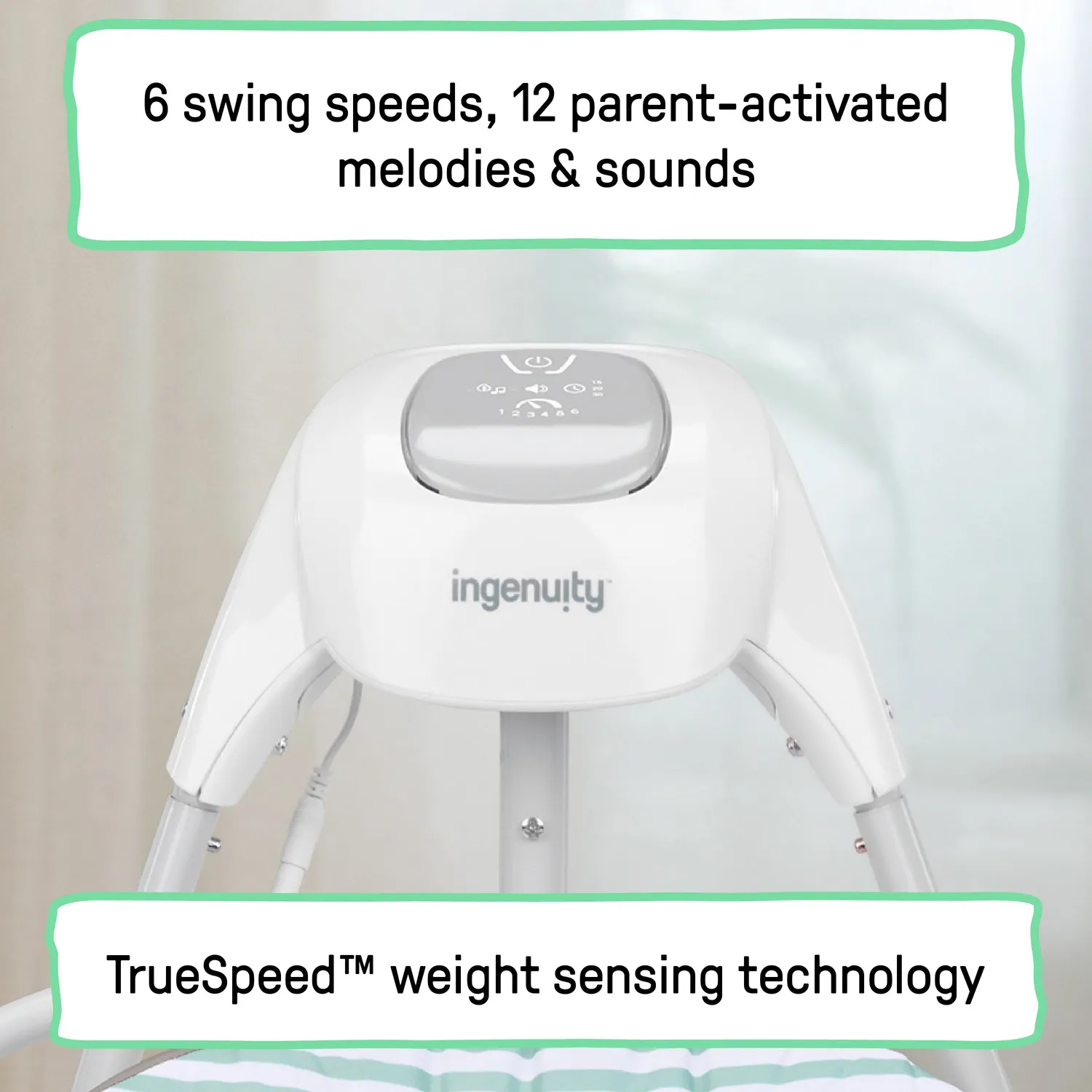 Ingenuity SimpleComfort Babyschaukel Piano 4-in-1