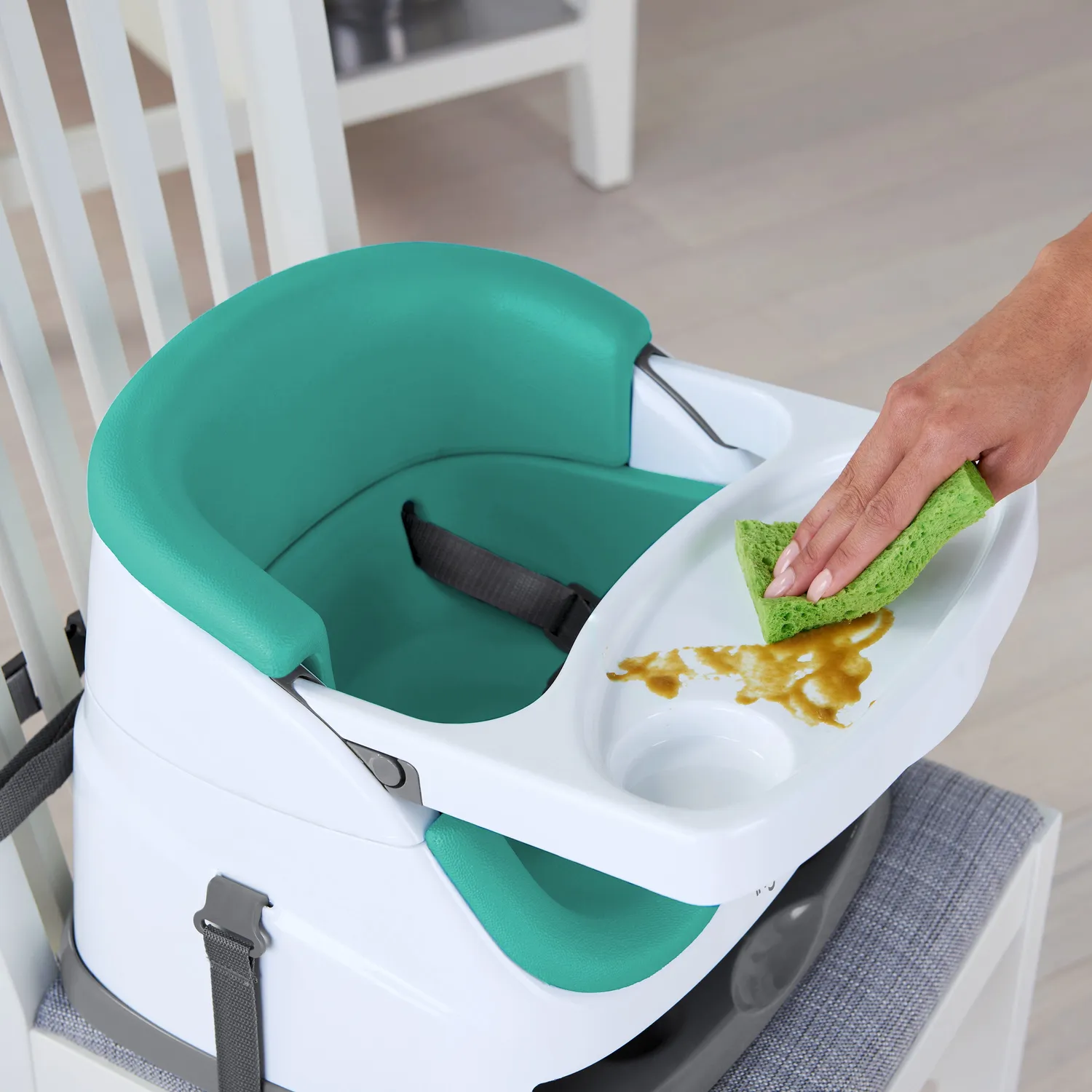 Ingenuity Baby Base 2-in-1 Boostersitz Ultramarine Green mit Tablett