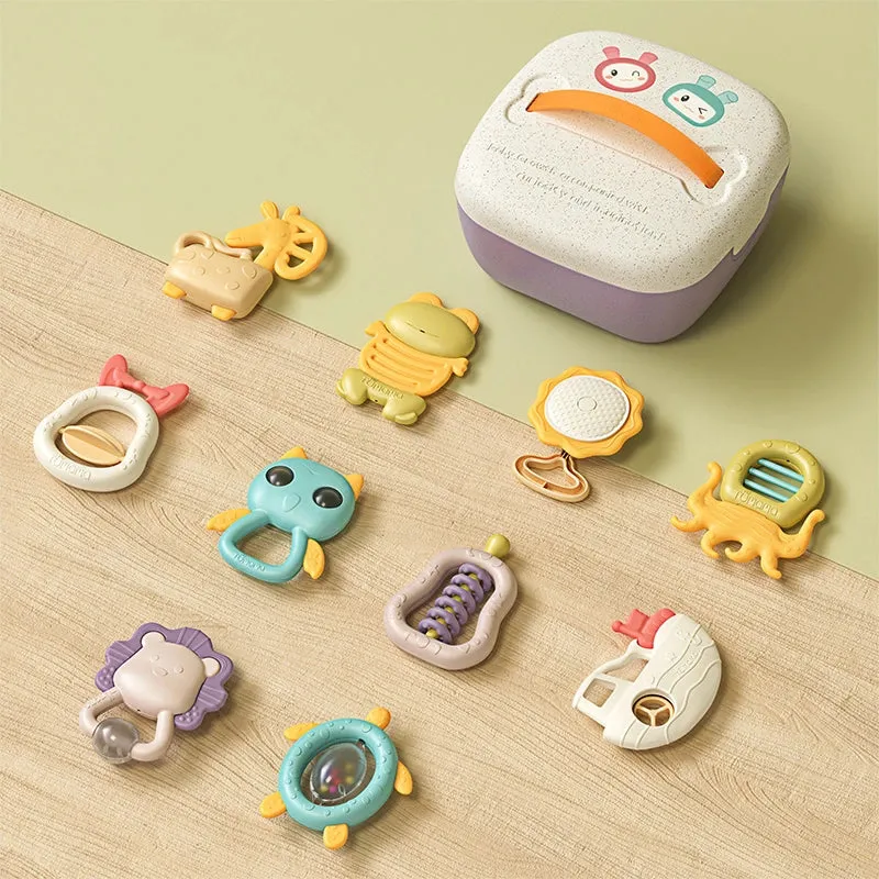 TUMAMA Rassel Greifling Set 10-tlg mit Box BPA-frei