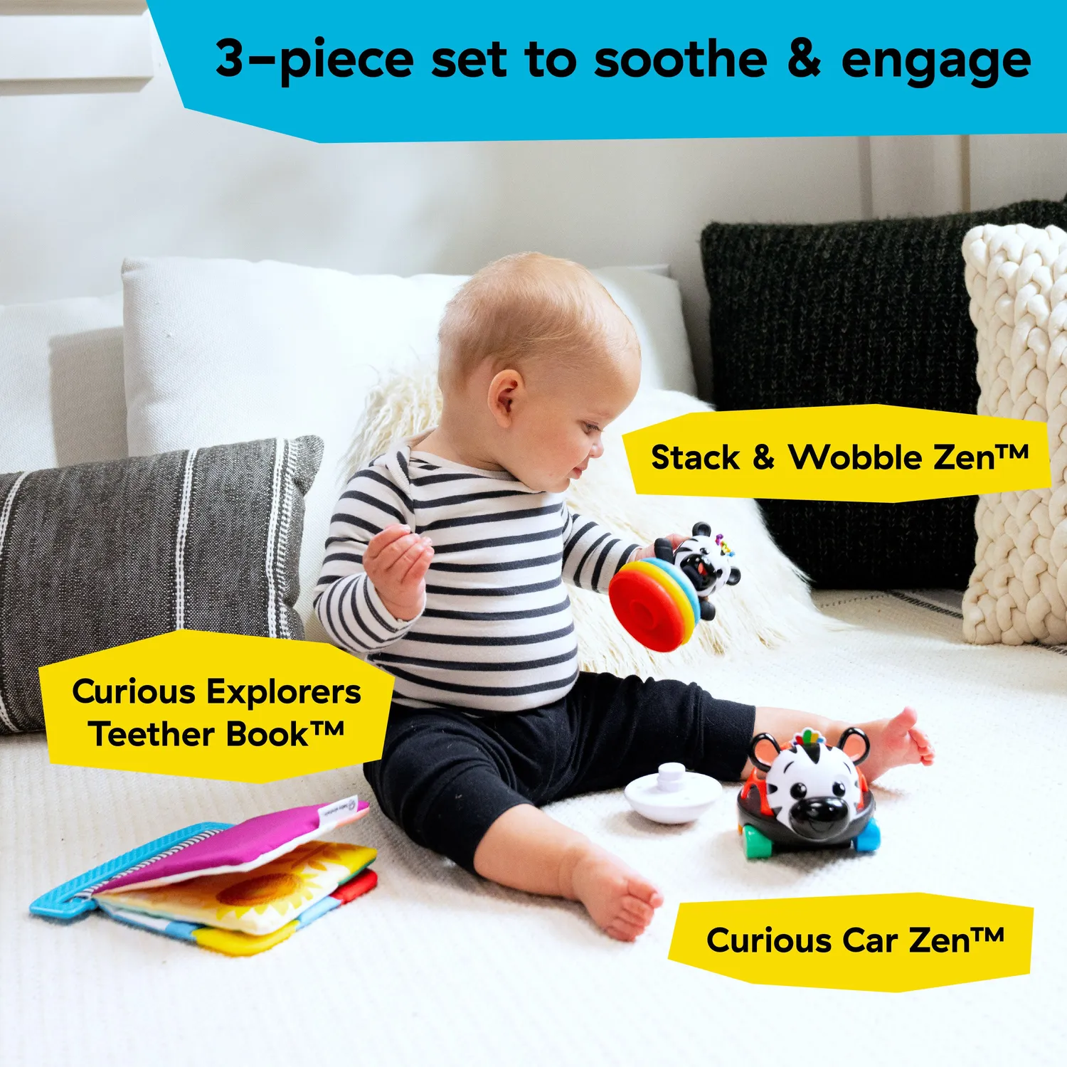 Baby Einstein Zen the Zebra Geschenkset 3-teilig ab 3 Monate