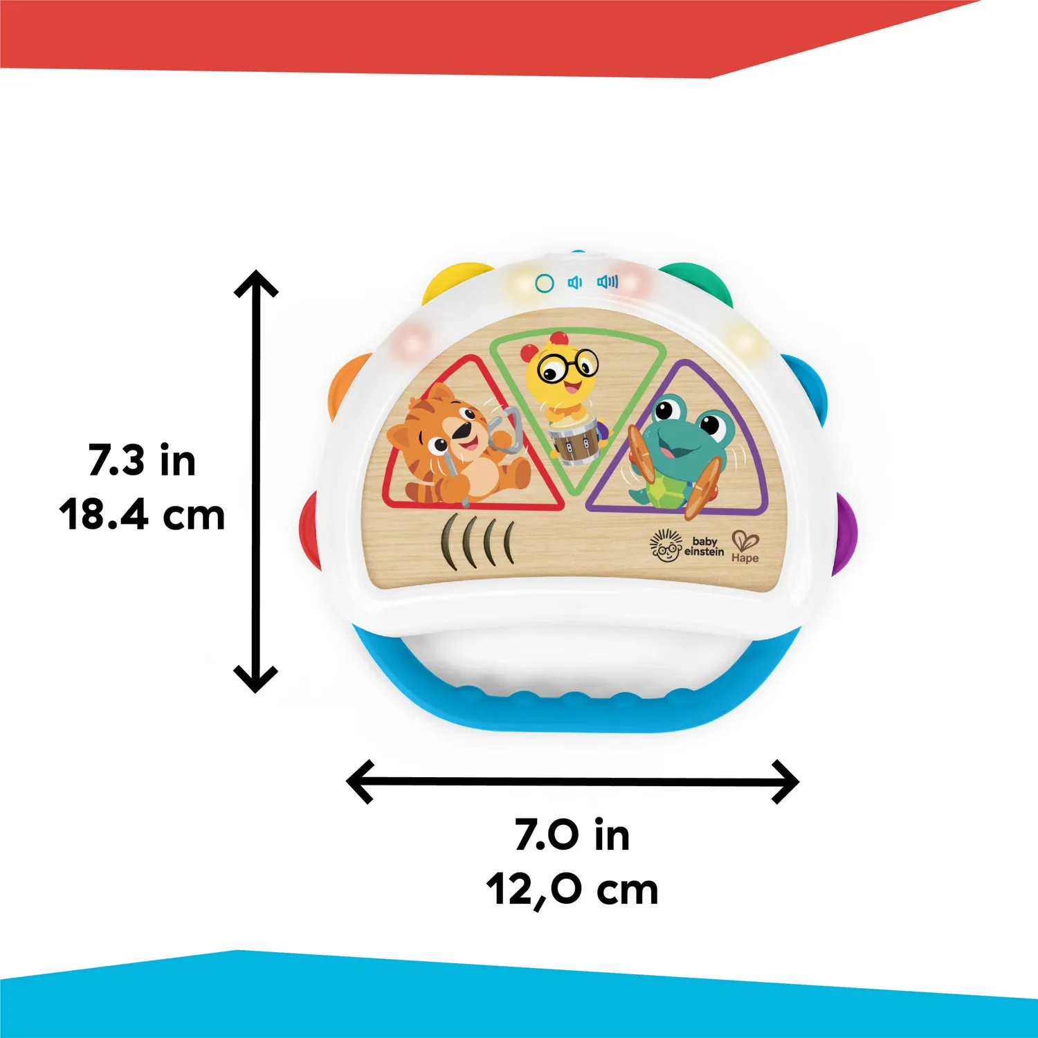 Baby Einstein Hape Tap & Shake Magic Touch Tamburin Holz ab 6 Monaten