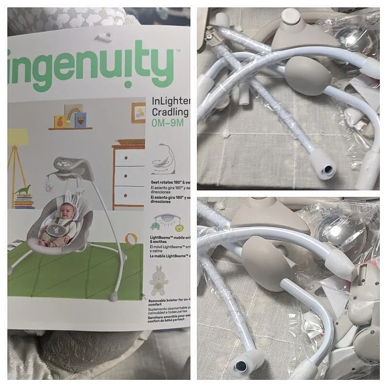 Ingenuity InLighten Twinkle Tails Babyschaukel mit Licht-Mobile