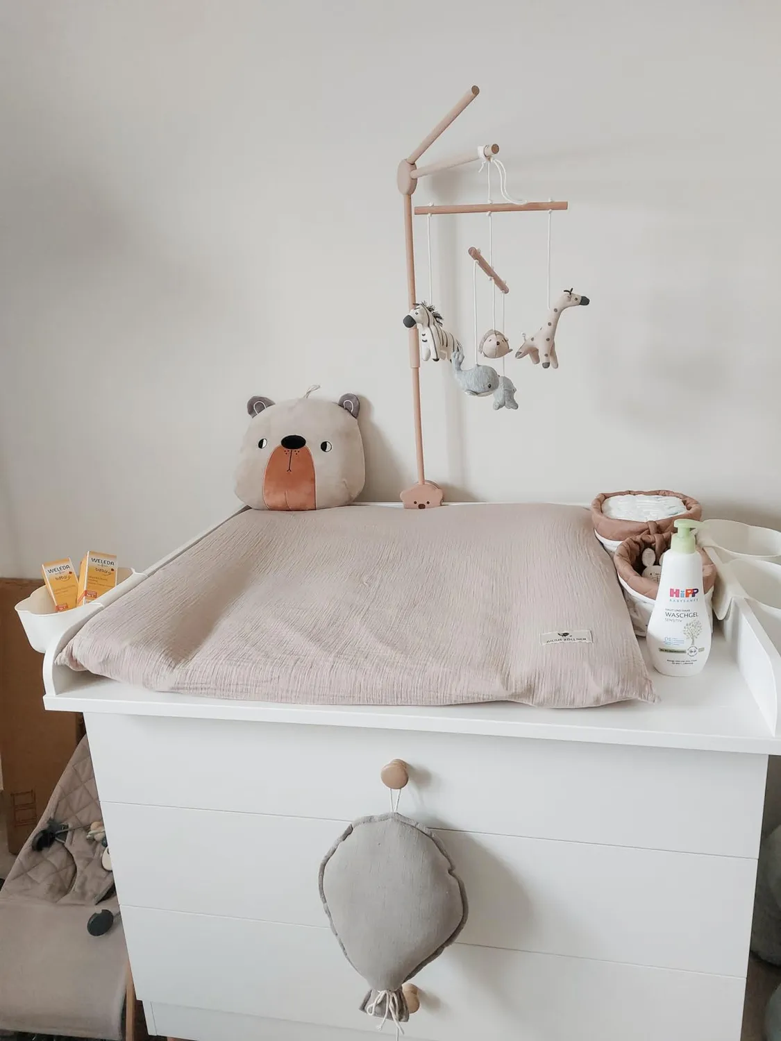let's make Bär Mobile-Halter Holz höhenverstellbar