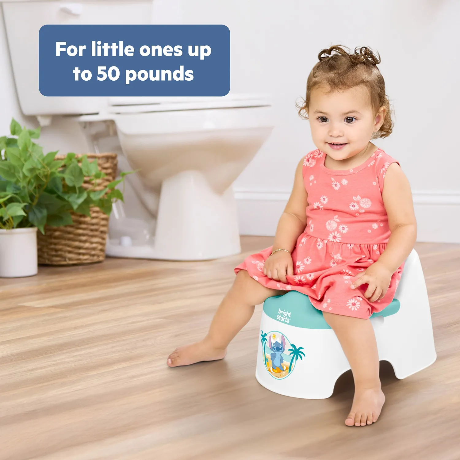 Bright Starts Disney Stitch Töpfchen bis 22 kg Spritzschutz