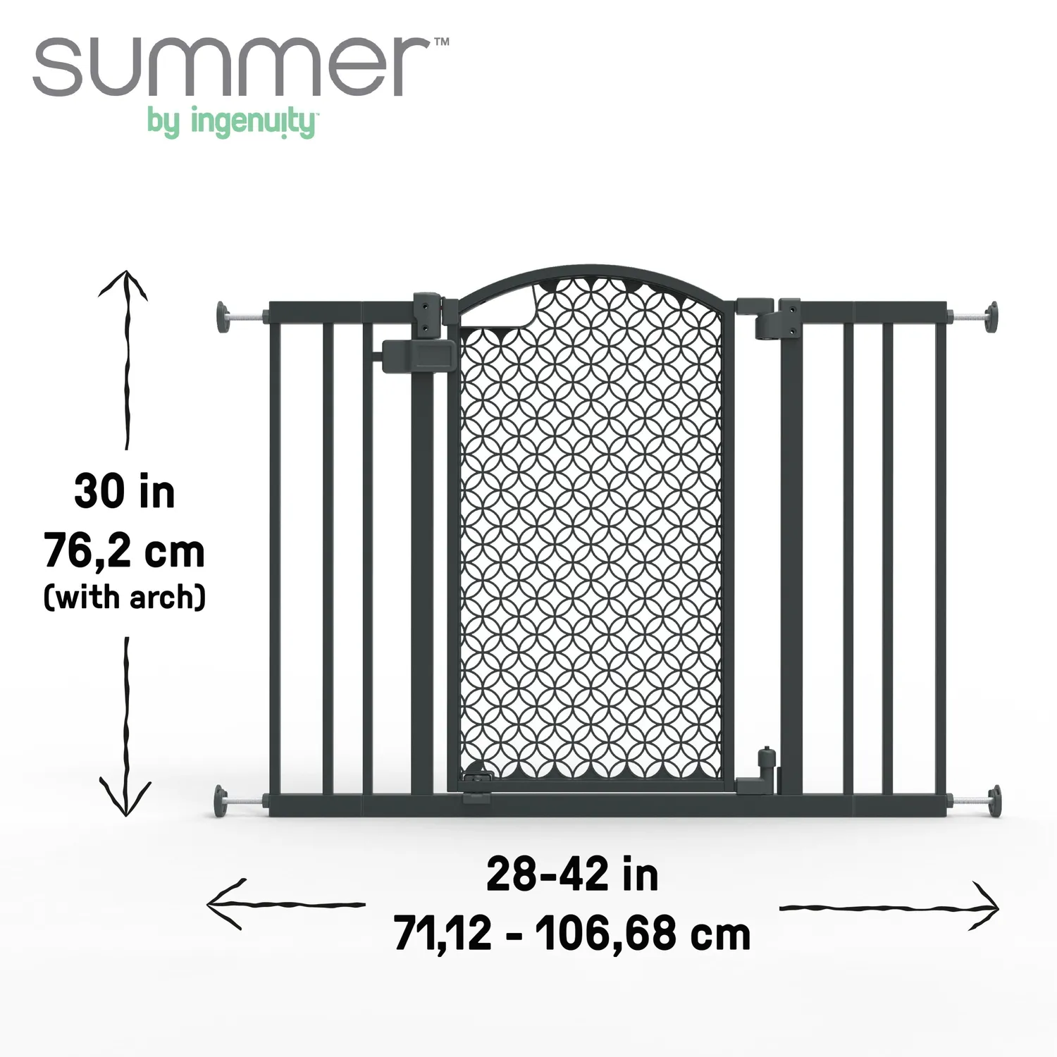 Summer Infant The Doorway 42W Türschutzgitter Grau 71-107 cm