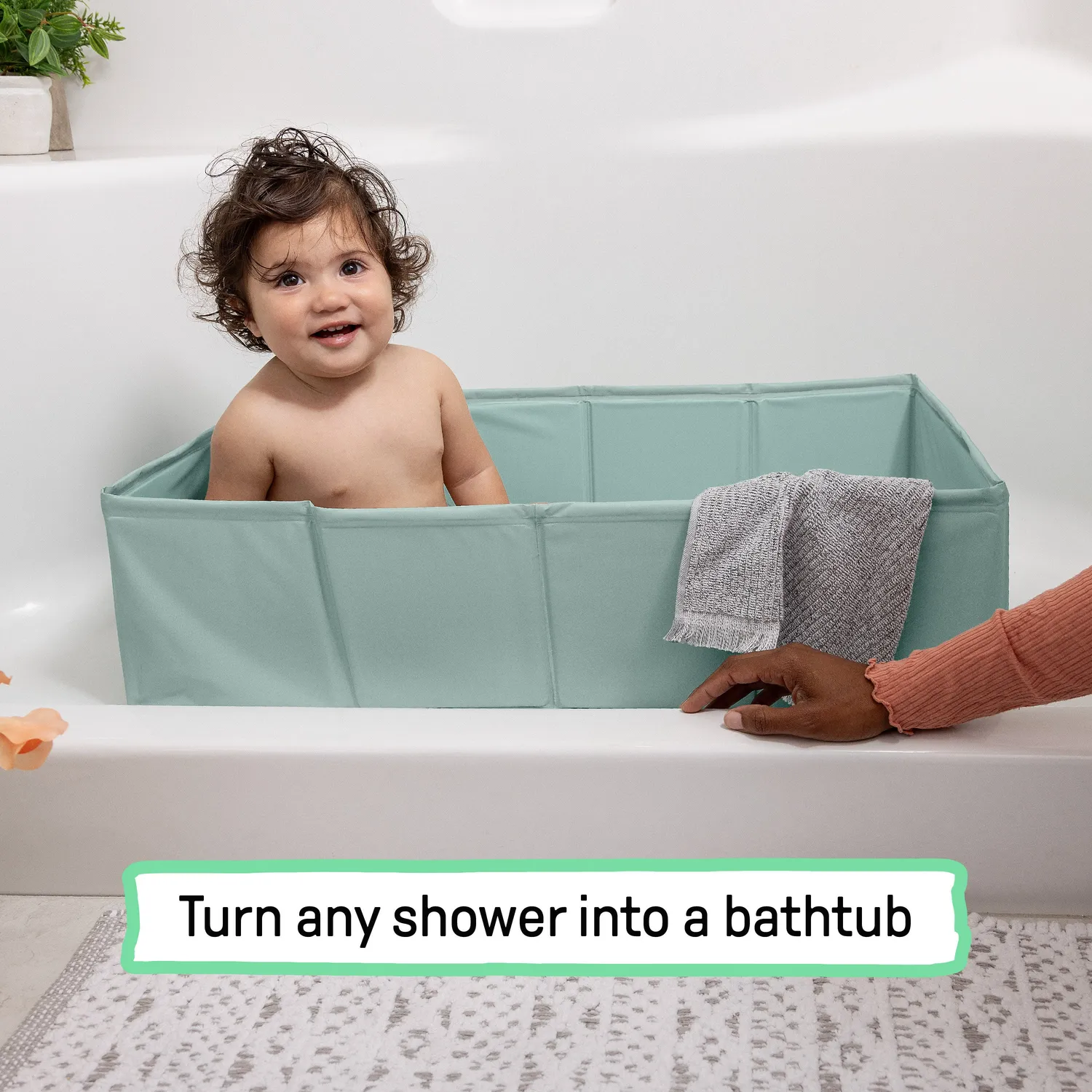 Ingenuity Tuckaway Babybadewanne faltbar Sage