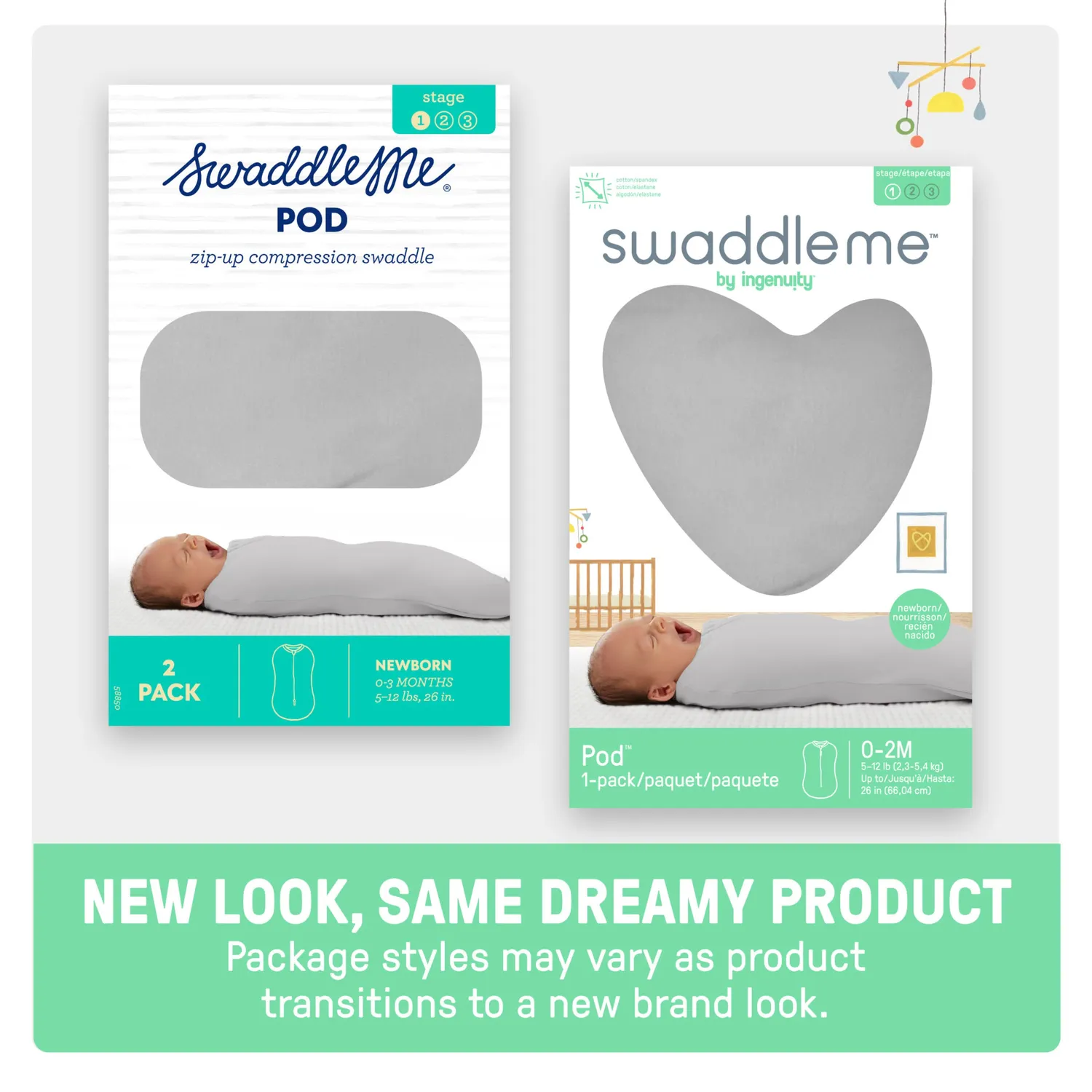 Ingenuity SwaddleMe Pod Pucksack Sweet Blossoms