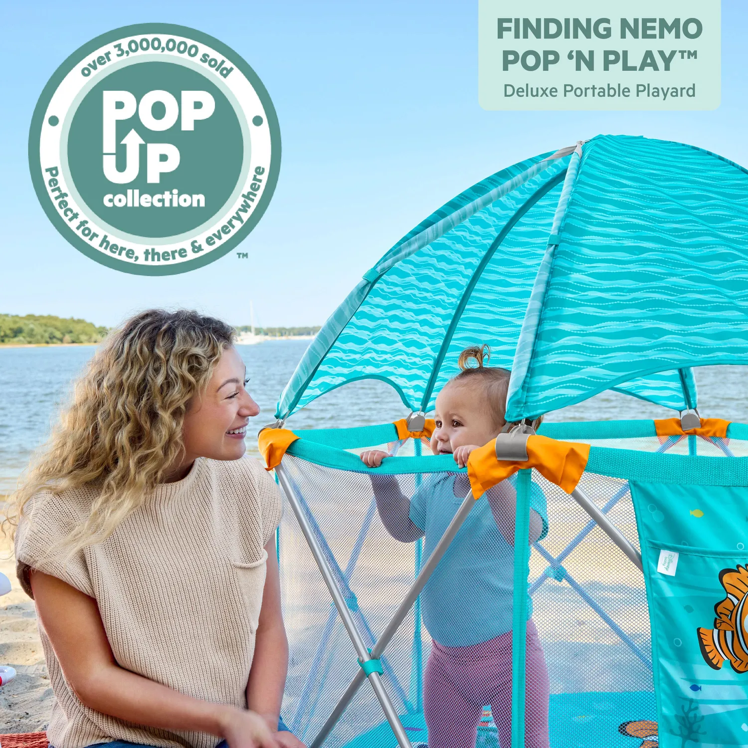 Disney Baby Nemo Pop N Play Laufstall tragbar mit Dach 6-24 Monate