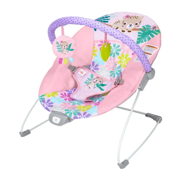 Bright Starts Wildflower Wonders Babywippe Vibration rosa