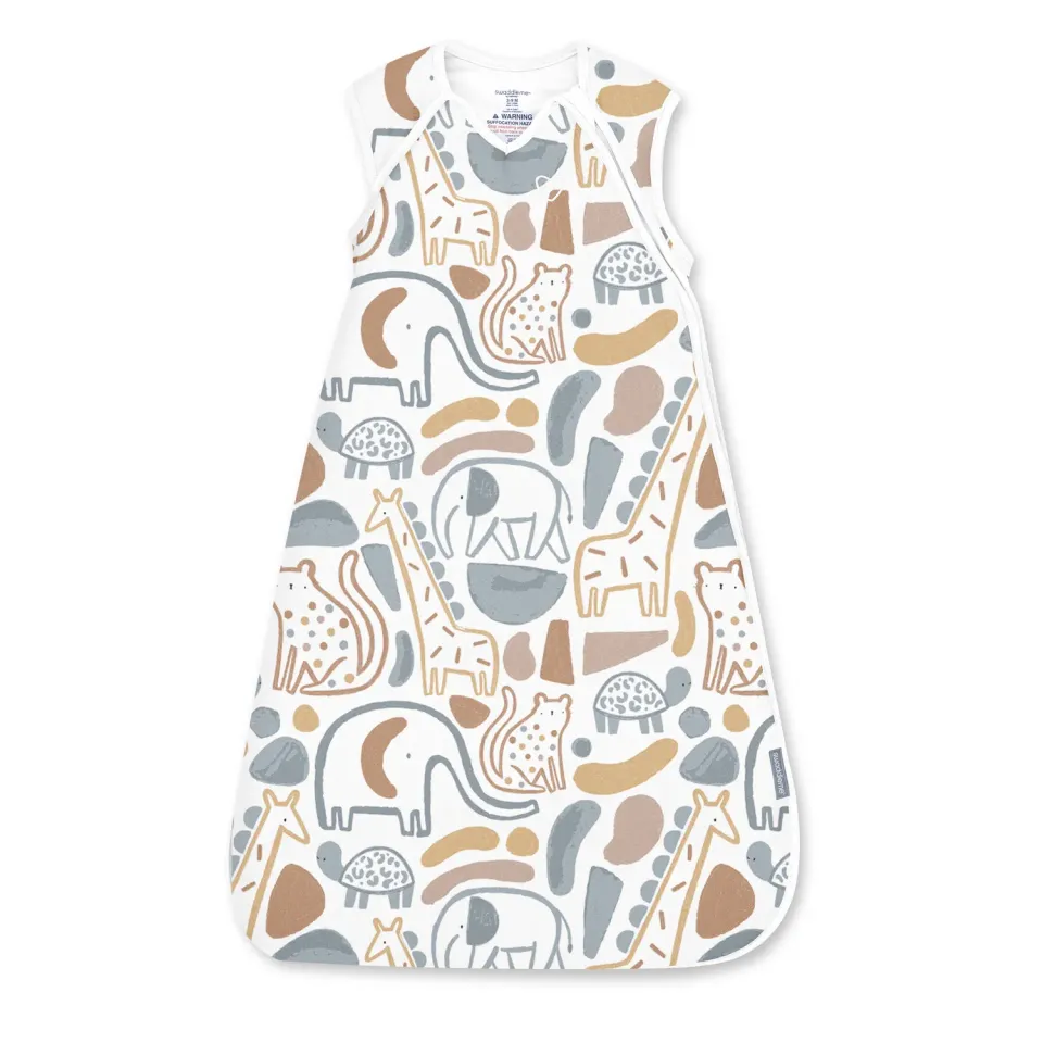 SwaddleMe by Ingenuity Night Sack Schlafsack Jolly Jungle Baumwolle