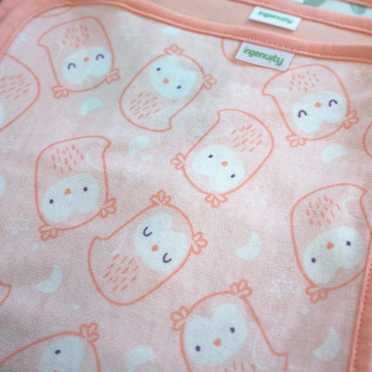 Ingenuity Clean Cuddly Waschlappen 6er Pink Owl Frottee