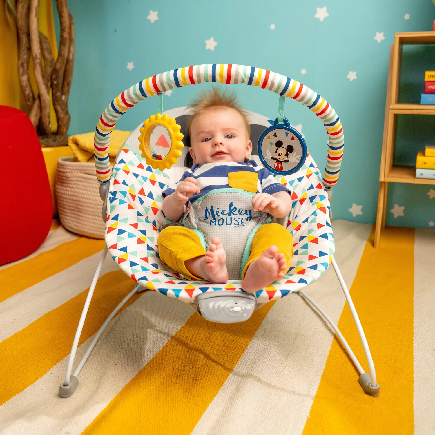 Bright Starts Disney Mickey Wippe Happy Triangles beruhigend