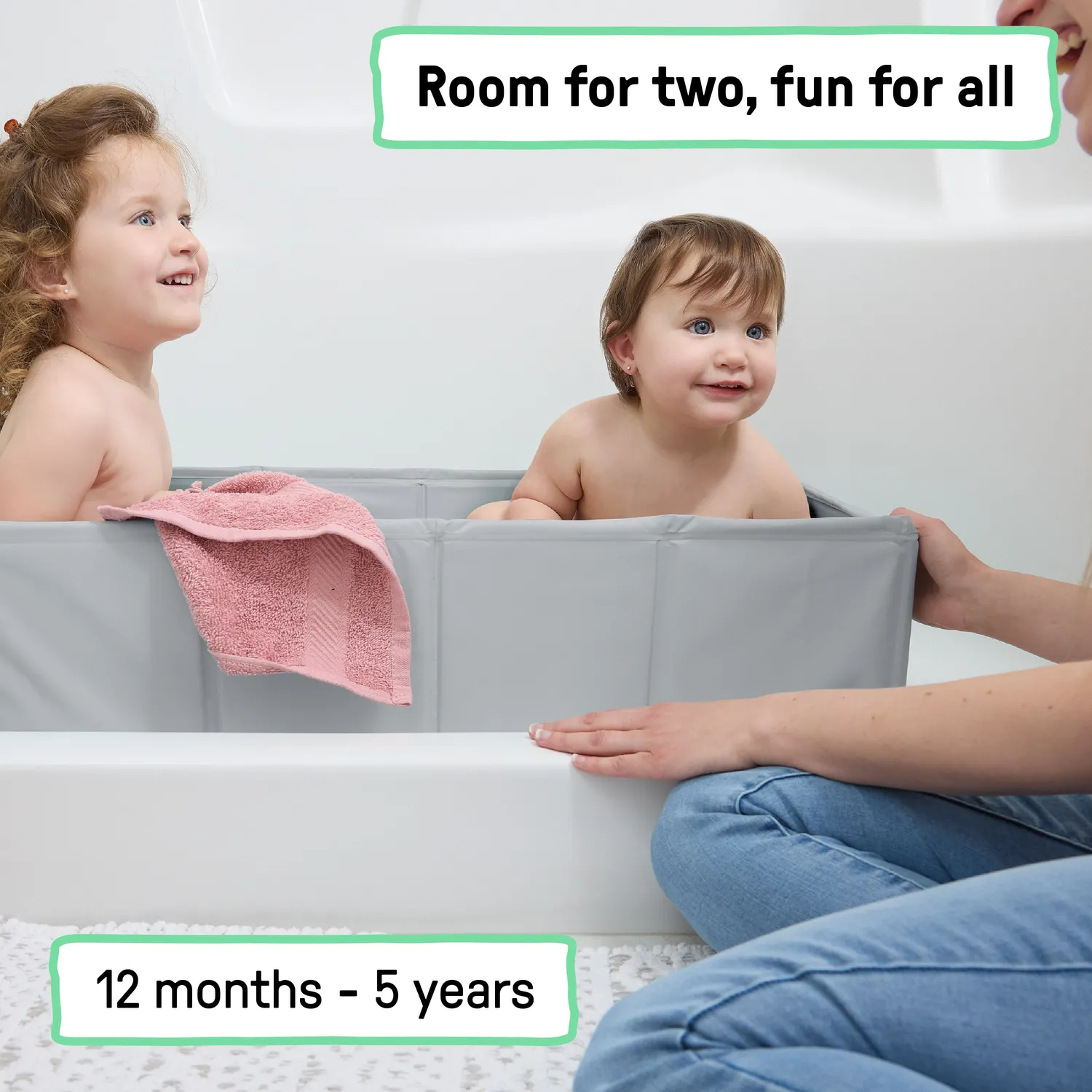 Ingenuity Tuckaway Toddler Tub Badewanne faltbar grau 12M-5J
