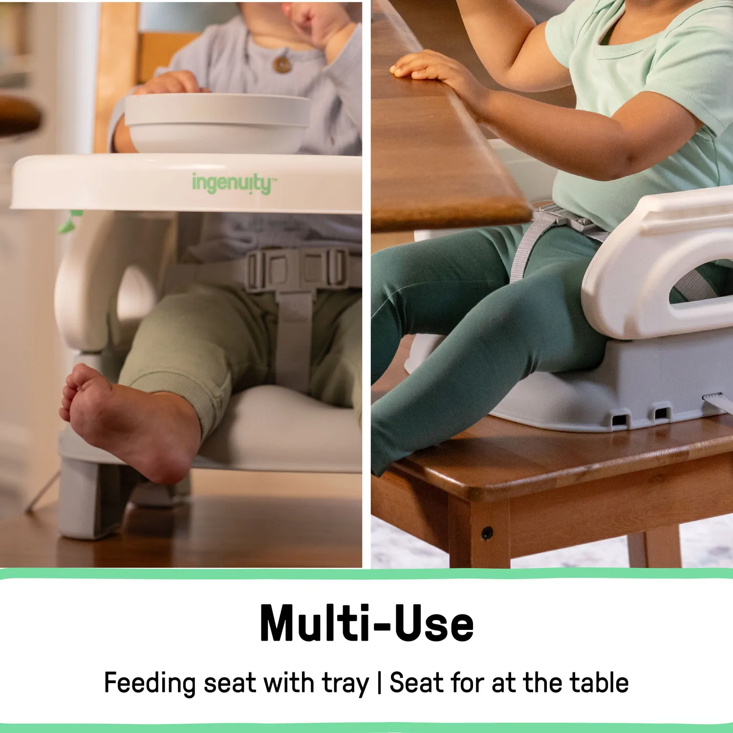 Ingenuity Deluxe Comfort Folding Sitzerhöhung grau