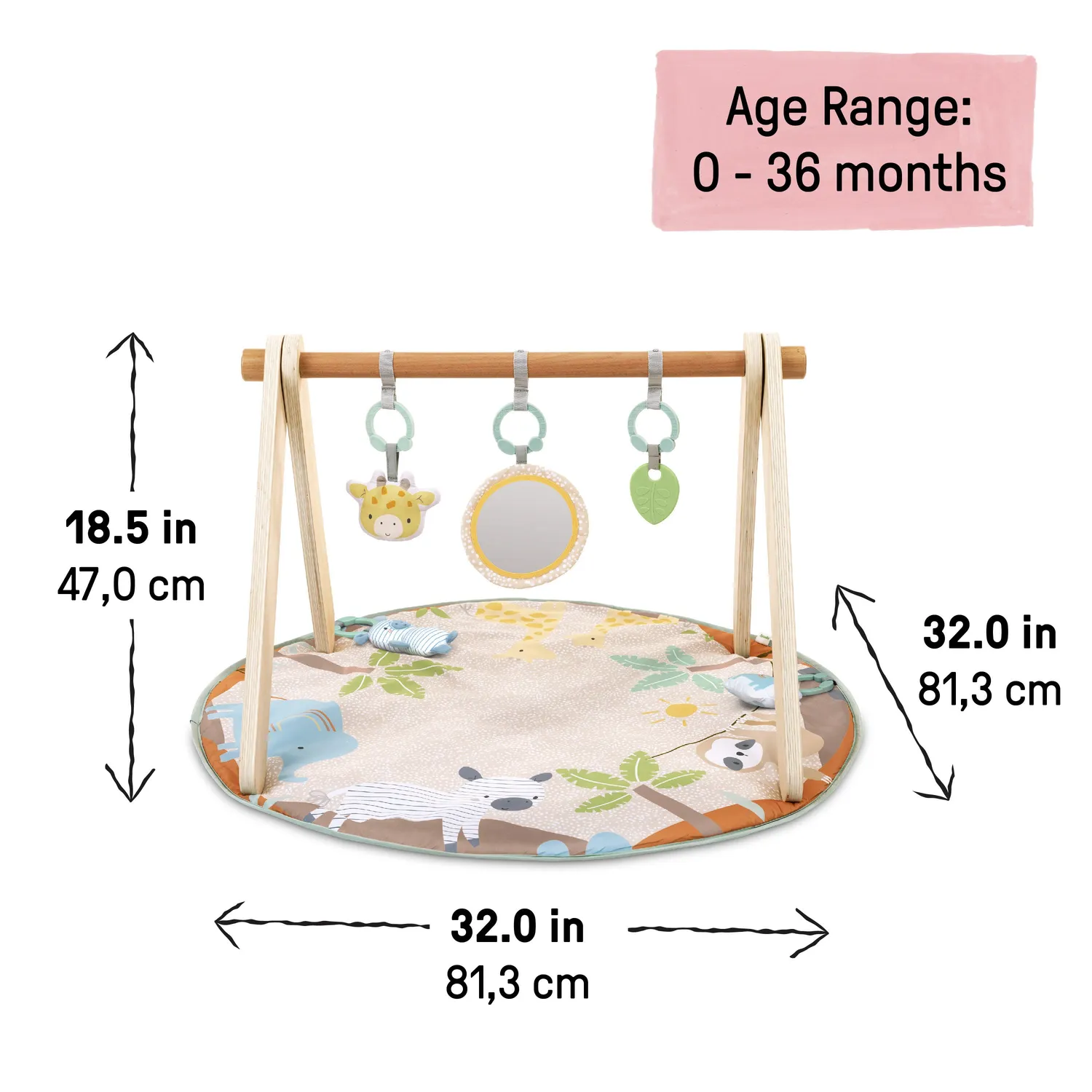 Ingenuity Wonder & Wood Spielbogen Spielmatte Holz 5-teilig