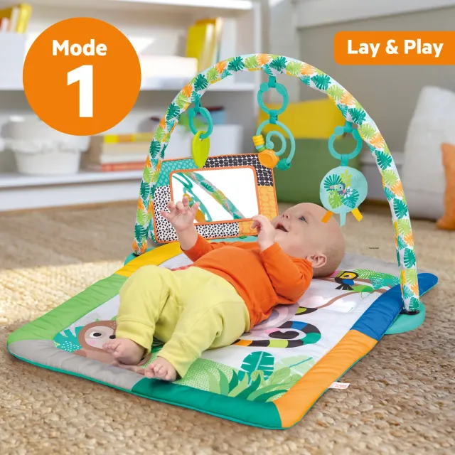 Bright Starts Tropical Treetop Gym Spieldecke mit Spielbogen