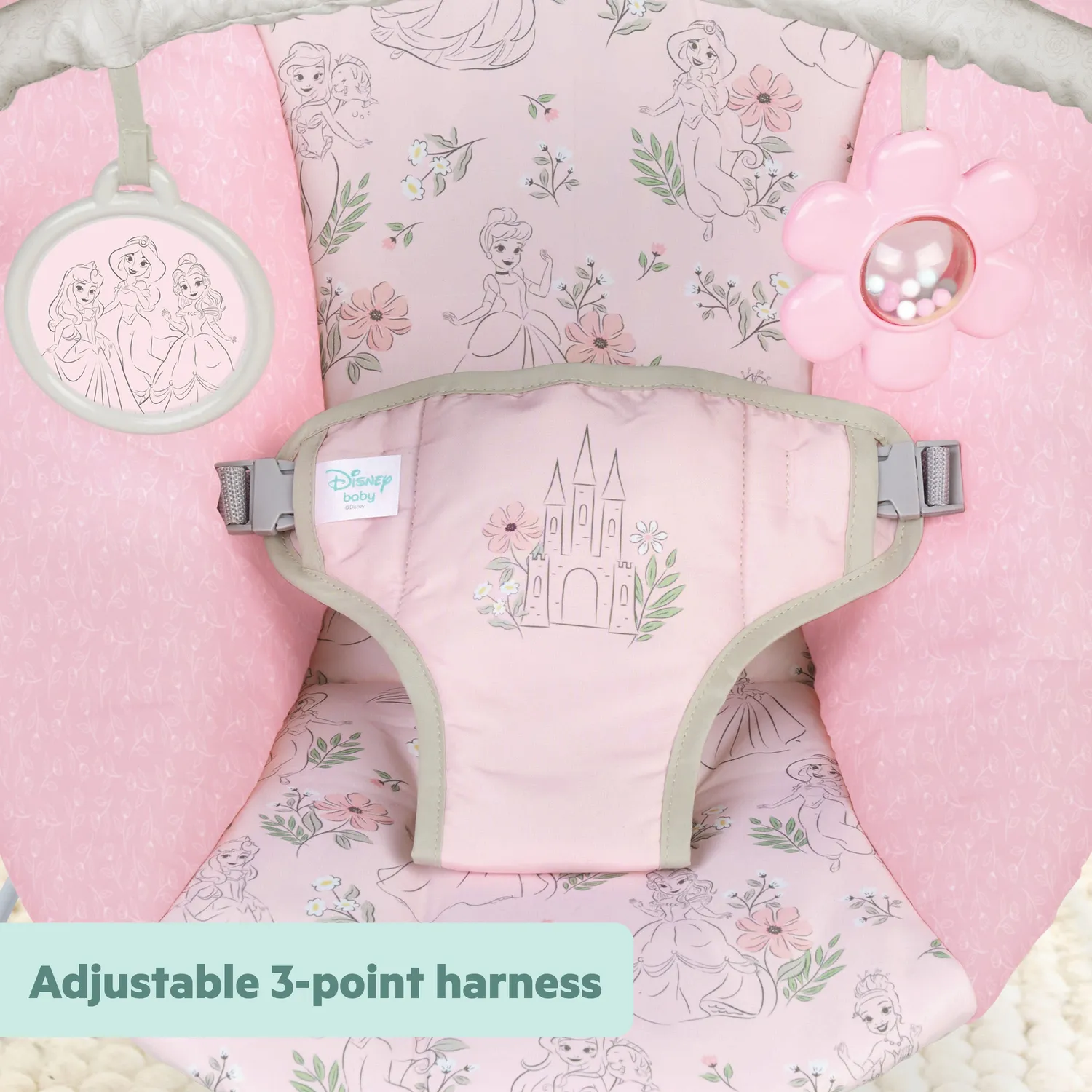Bright Starts Disney Princess Royal Blooms Babywippe Vibration