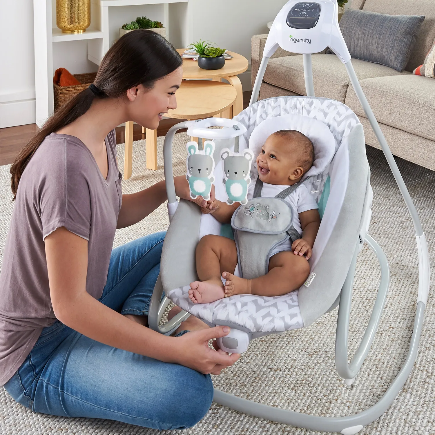 Ingenuity Raylan 2-in-1 Babyschaukel mit Vibration