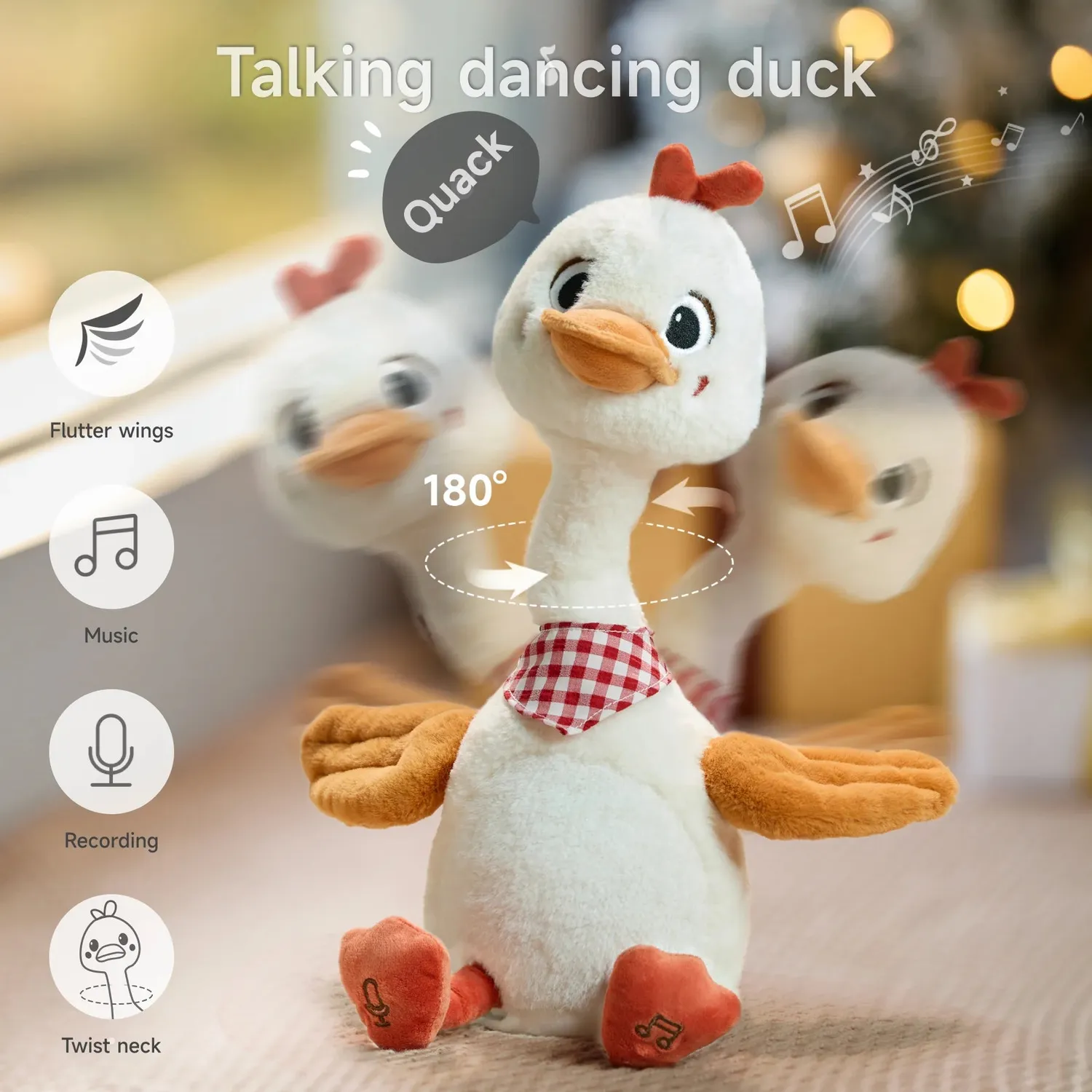 TUMAMA Tanzende Ente singend sprechend 33cm