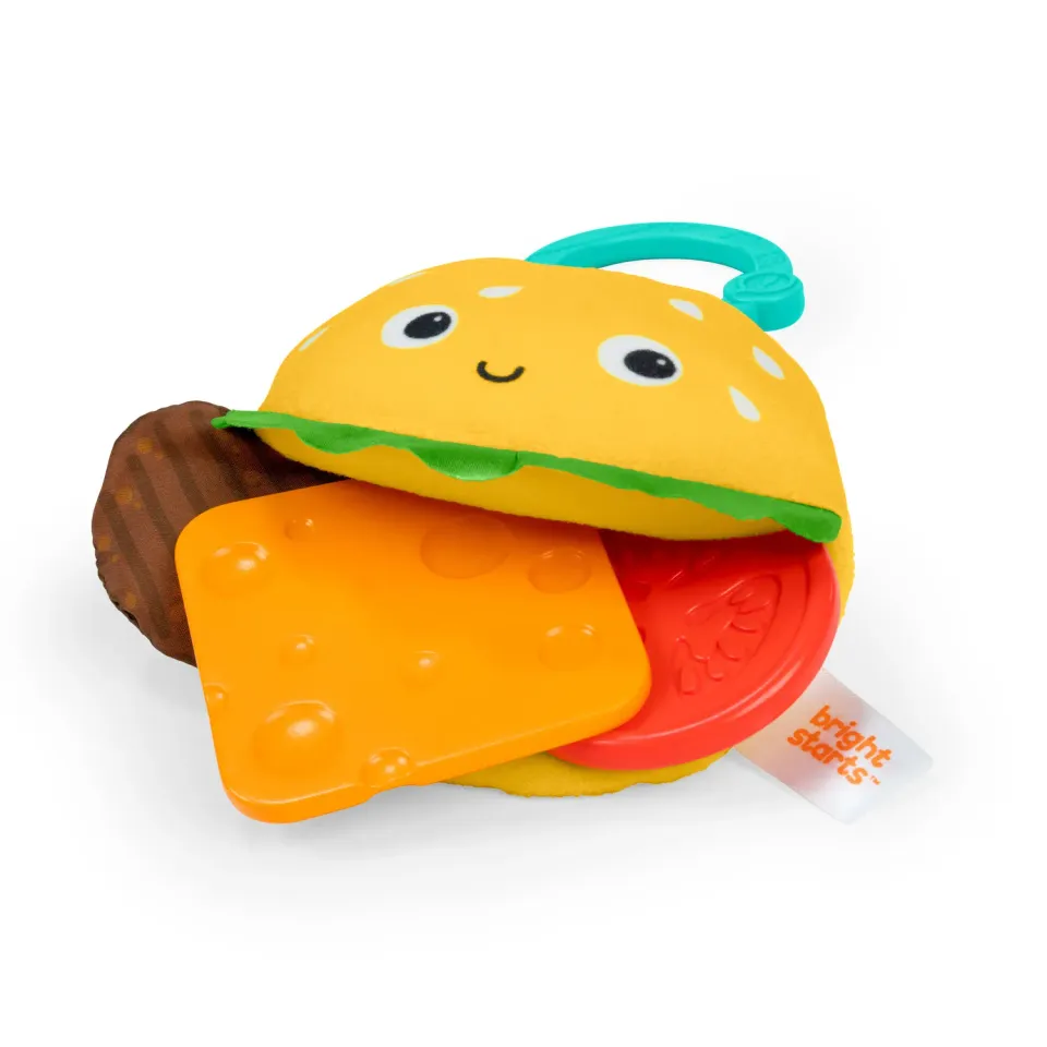 Bright Starts Say Cheeseburger Beissspielzeug Plüsch ab 3 Monate