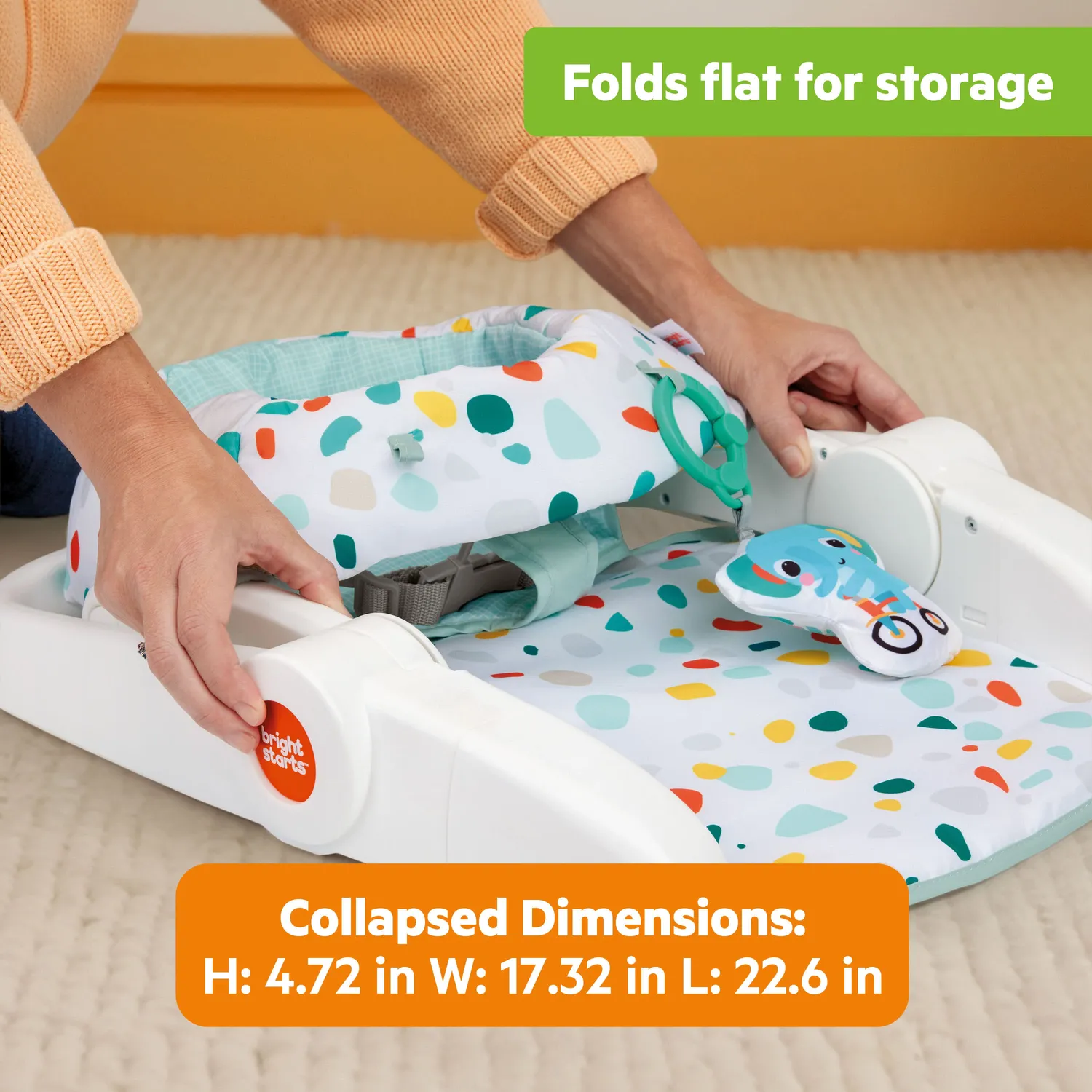 Bright Starts Learn-to-Sit 2-Position Babysitz mit Elefant