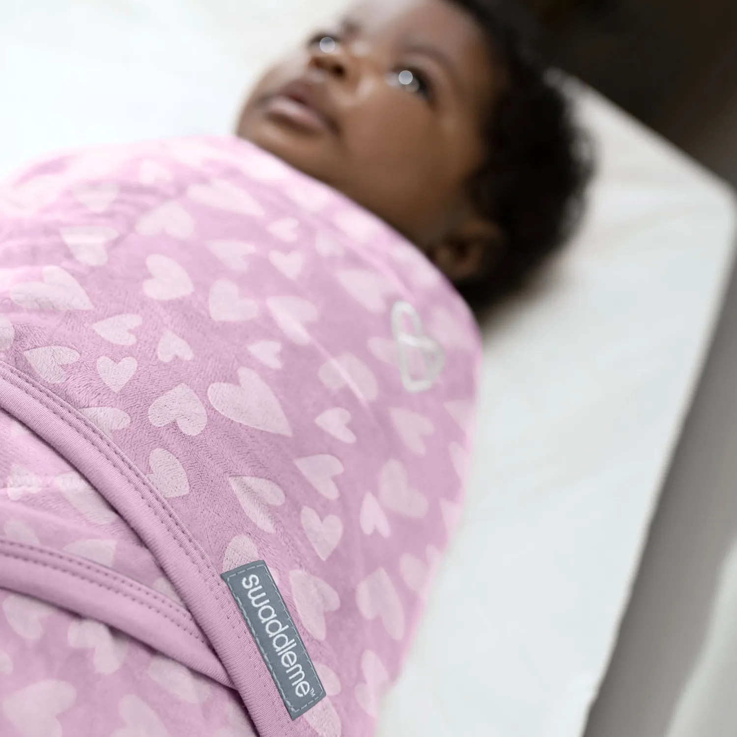 SwaddleMe Original Pucktuch SM 0-3 Monate Pink Hearts 2er Baumwolle