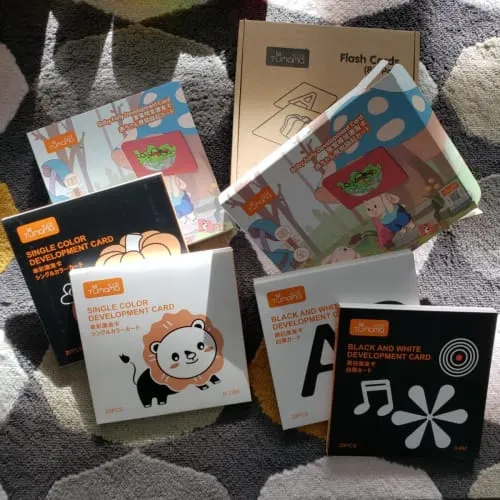TUMAMA Kontrastkarten Baby 80er Set schwarz-weiß