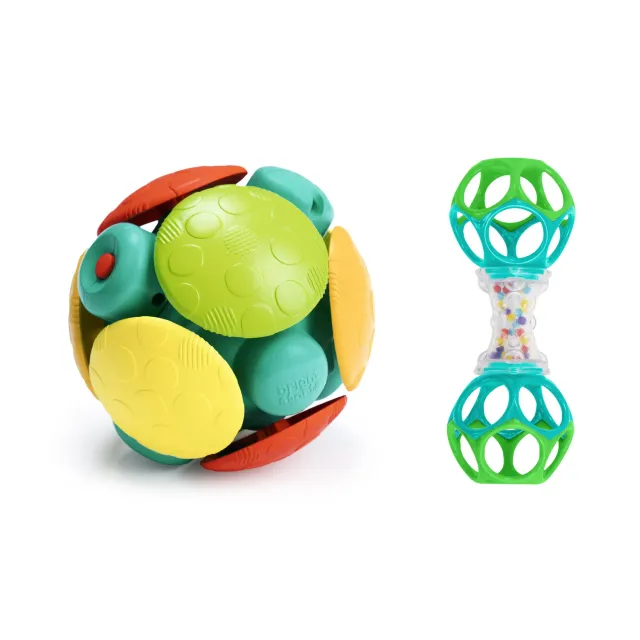 Bright Starts Wobble & Rattle Ball-Spielset 2er mit Sound