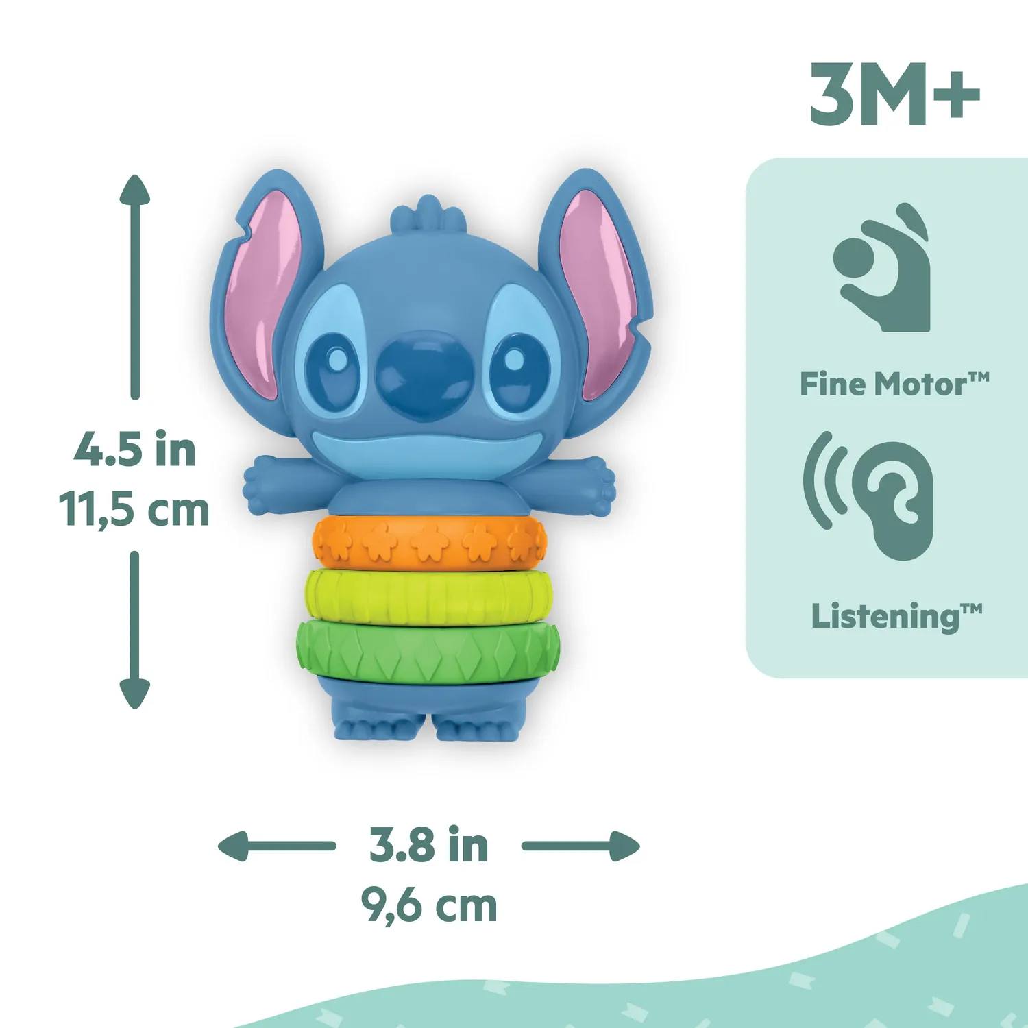 Disney Baby Stitch Fidget Spielzeug mit Rassel