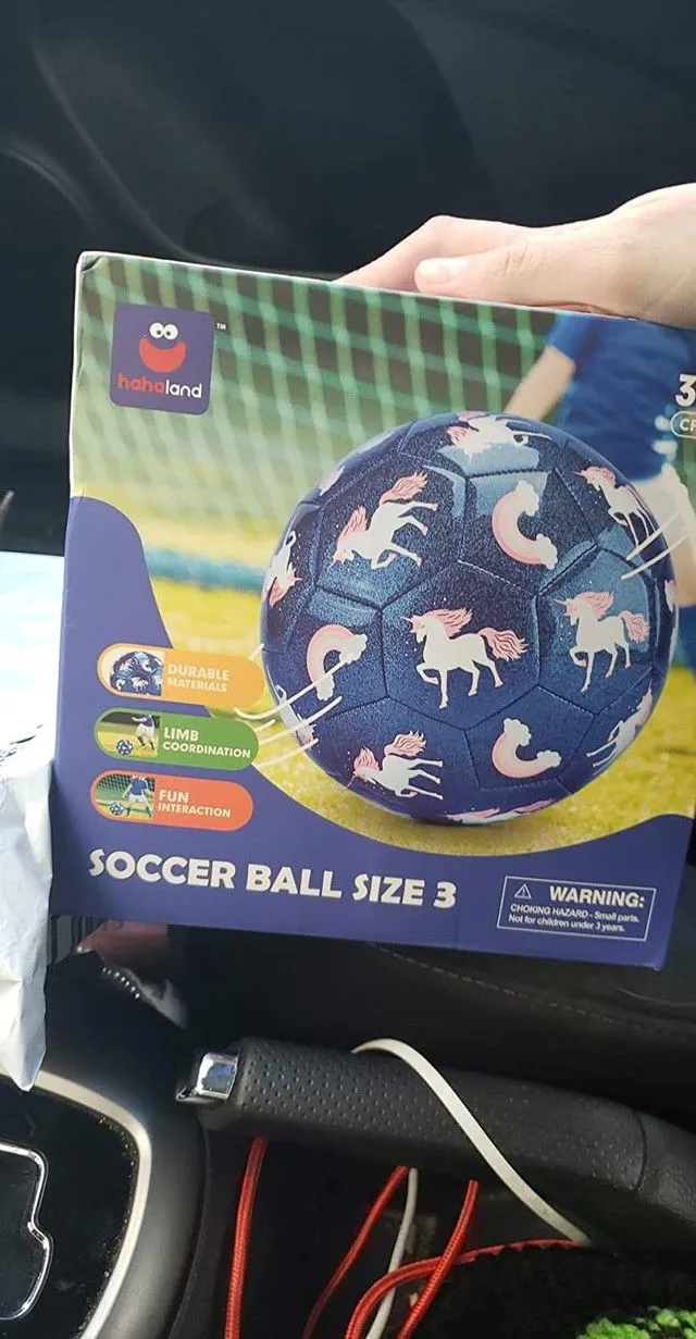 hahaland Fußball Größe 3 Glitzer mit Pumpe