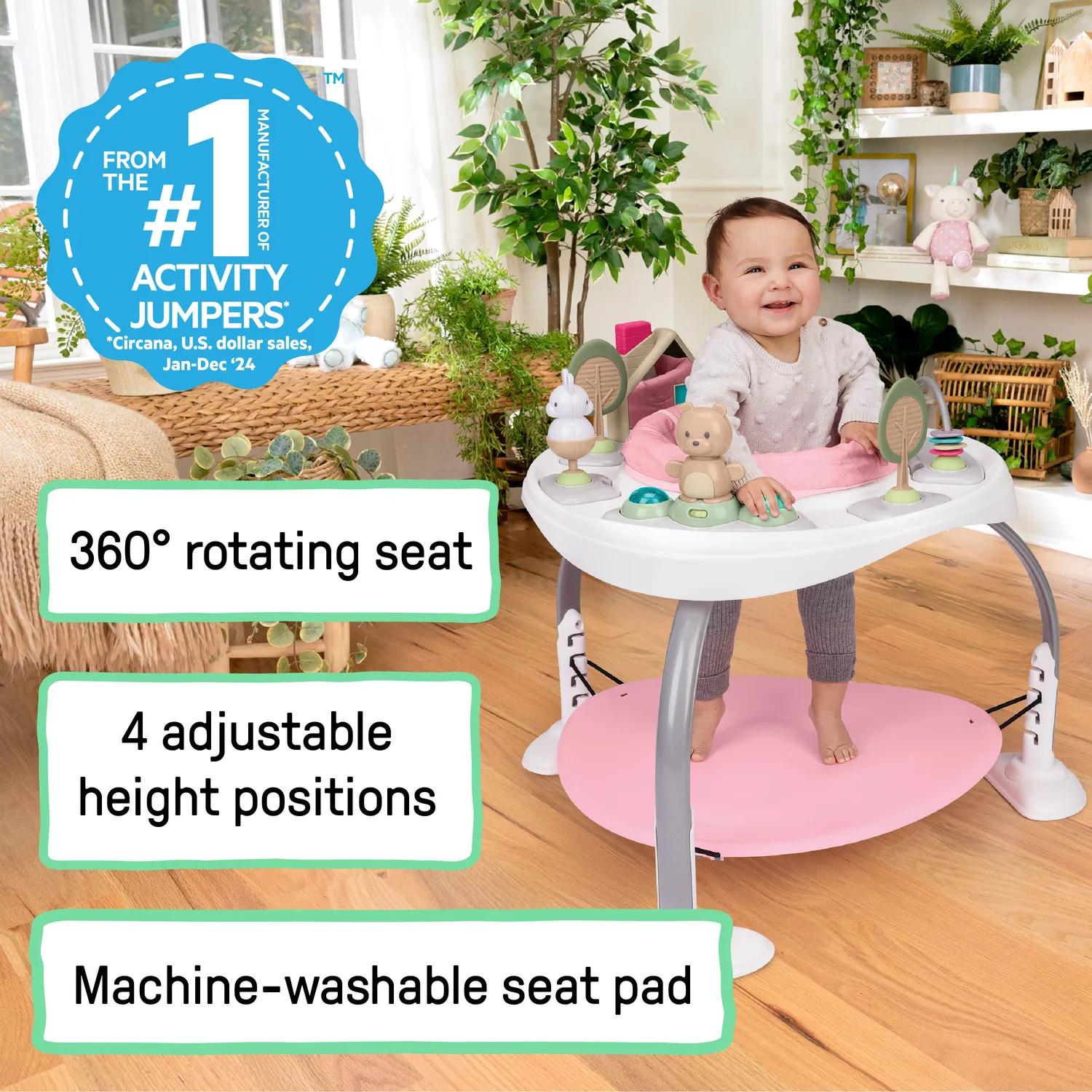 Ingenuity Spring & Sprout First Forest Jumper 2-in-1 Hüpfer Tisch