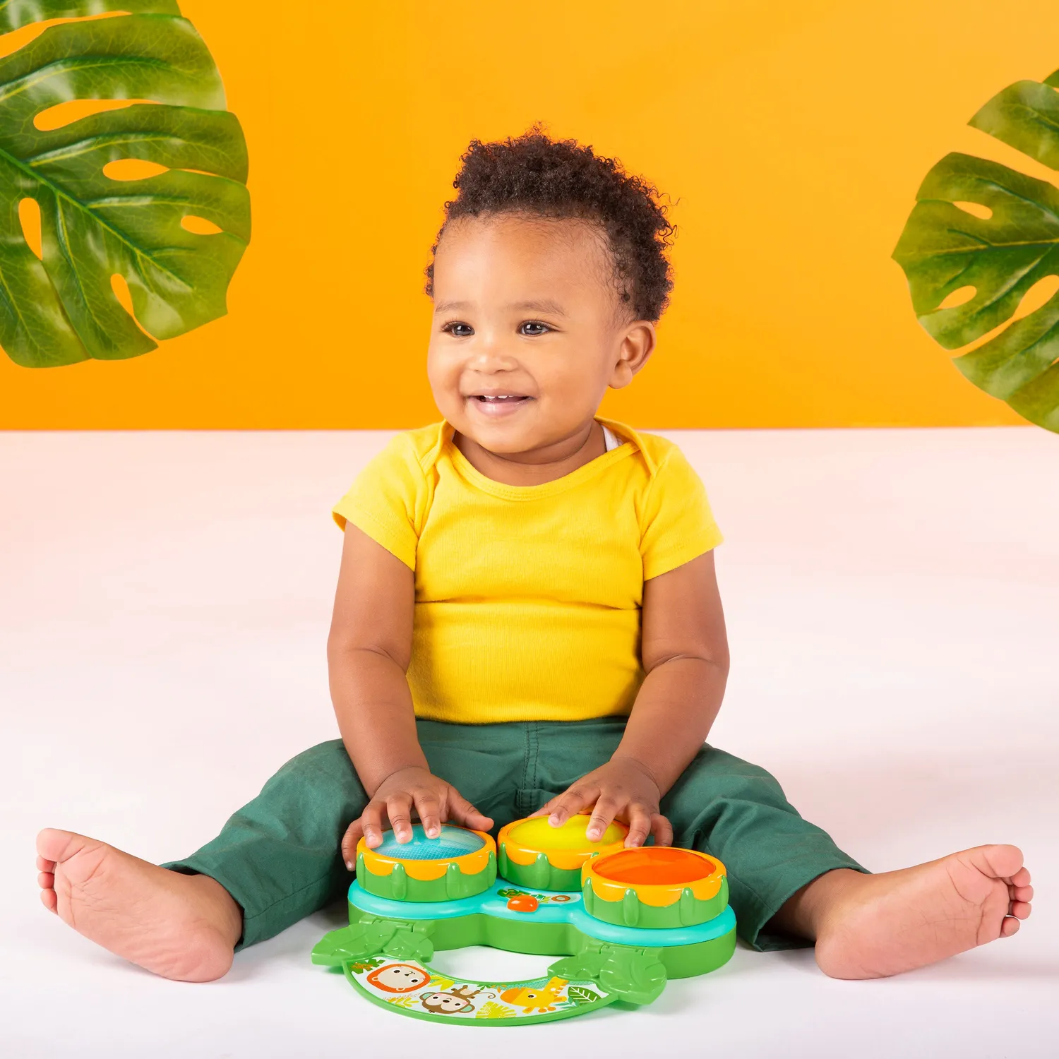 Bright Starts Safari Beats Musiktrommel mit Licht