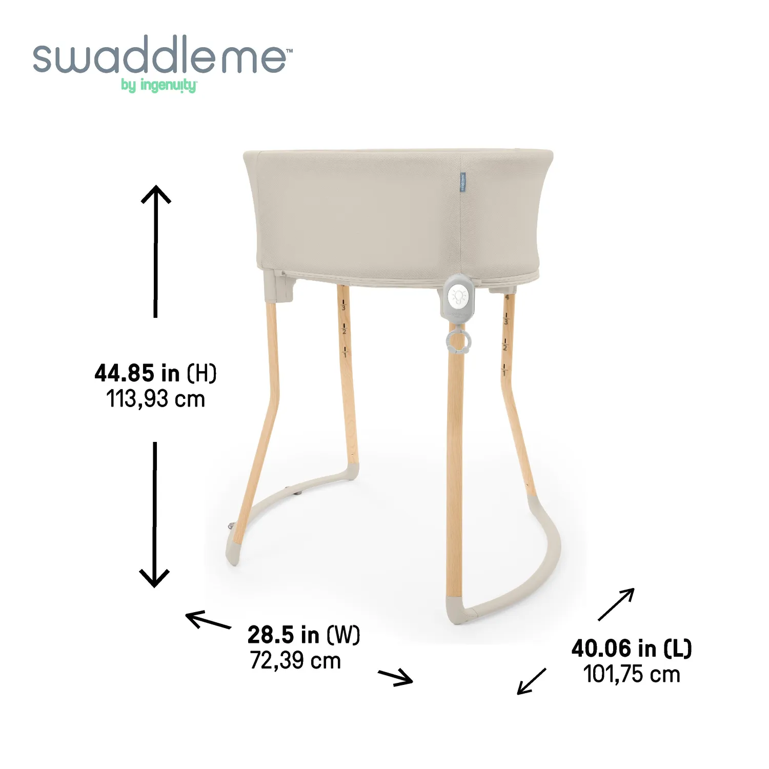 SwaddleMe by Ingenuity Right Height Beistellbett Sand