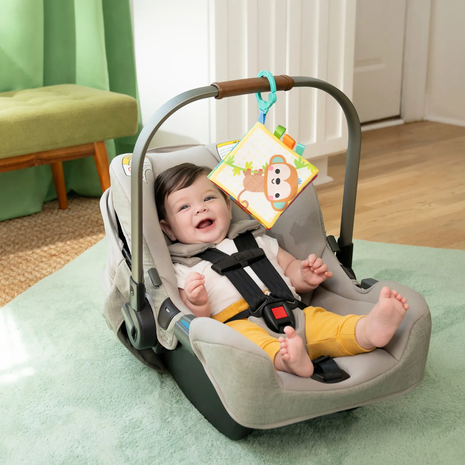 Bright Starts Safari Buddies Stoffbuch Baby knisternd weich