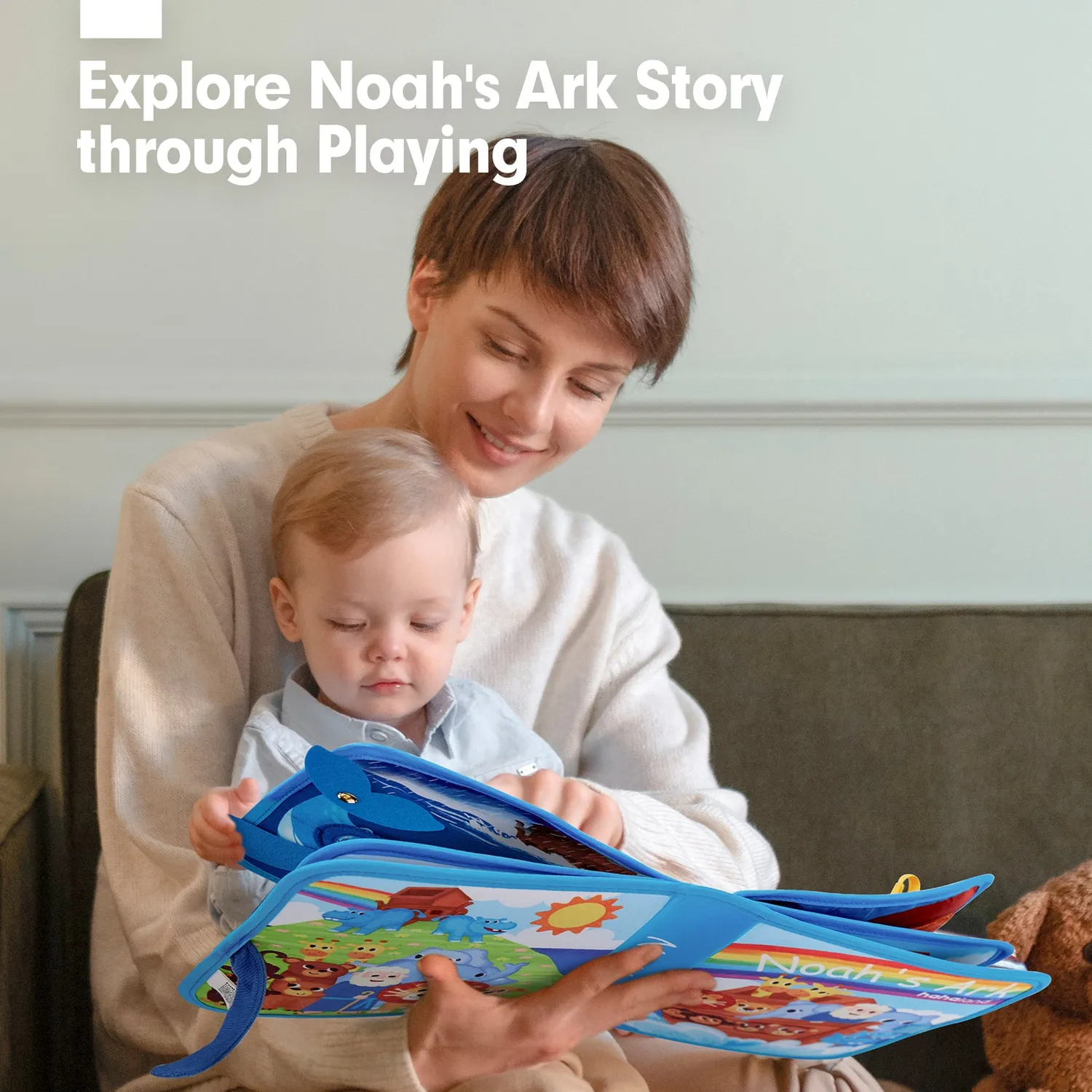 hahaland Arche Noah Busy Book Stoff 1-3 Jahre