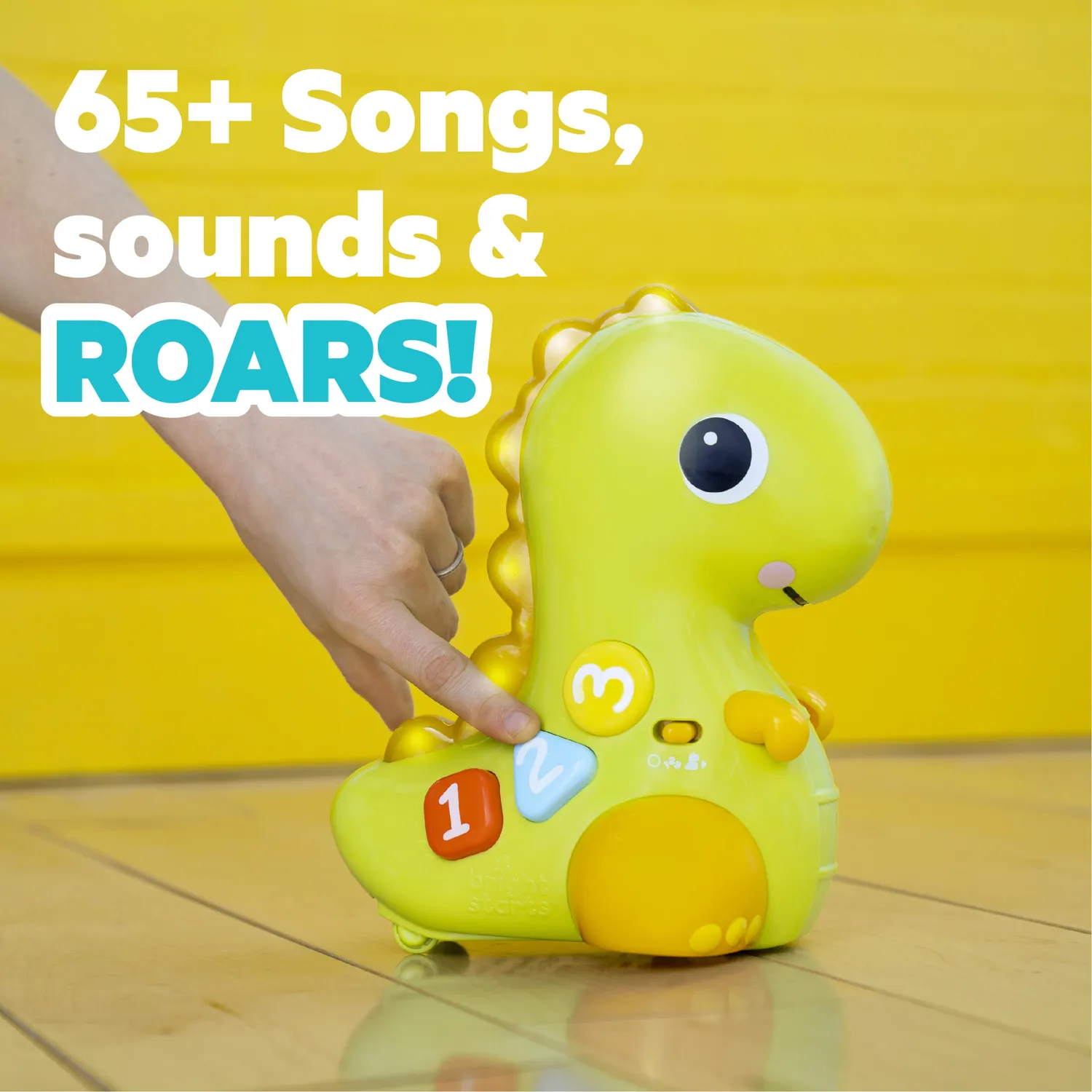 Bright Starts Go Go Dino Krabbelspielzeug Licht Musik