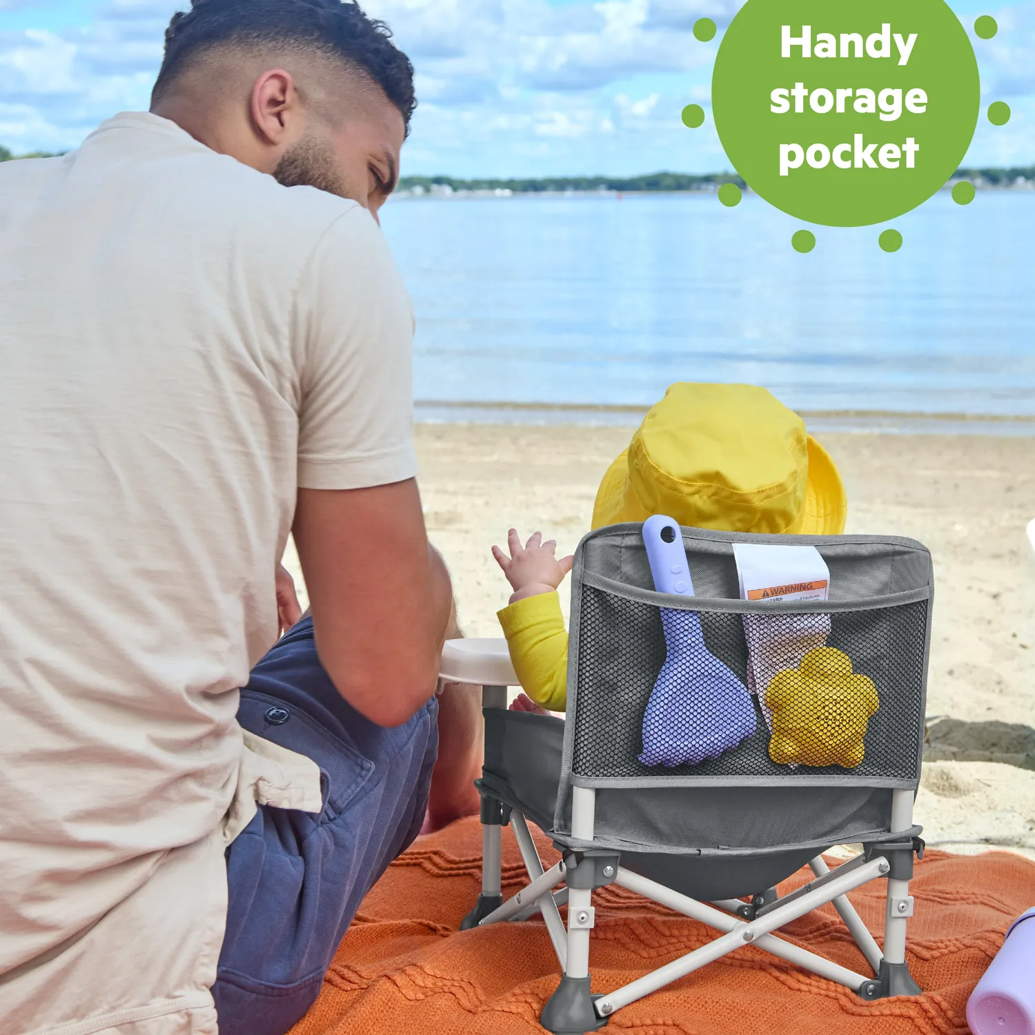 Bright Starts Pop 'N Sit Boostersitz Grau 3-in-1 faltbar
