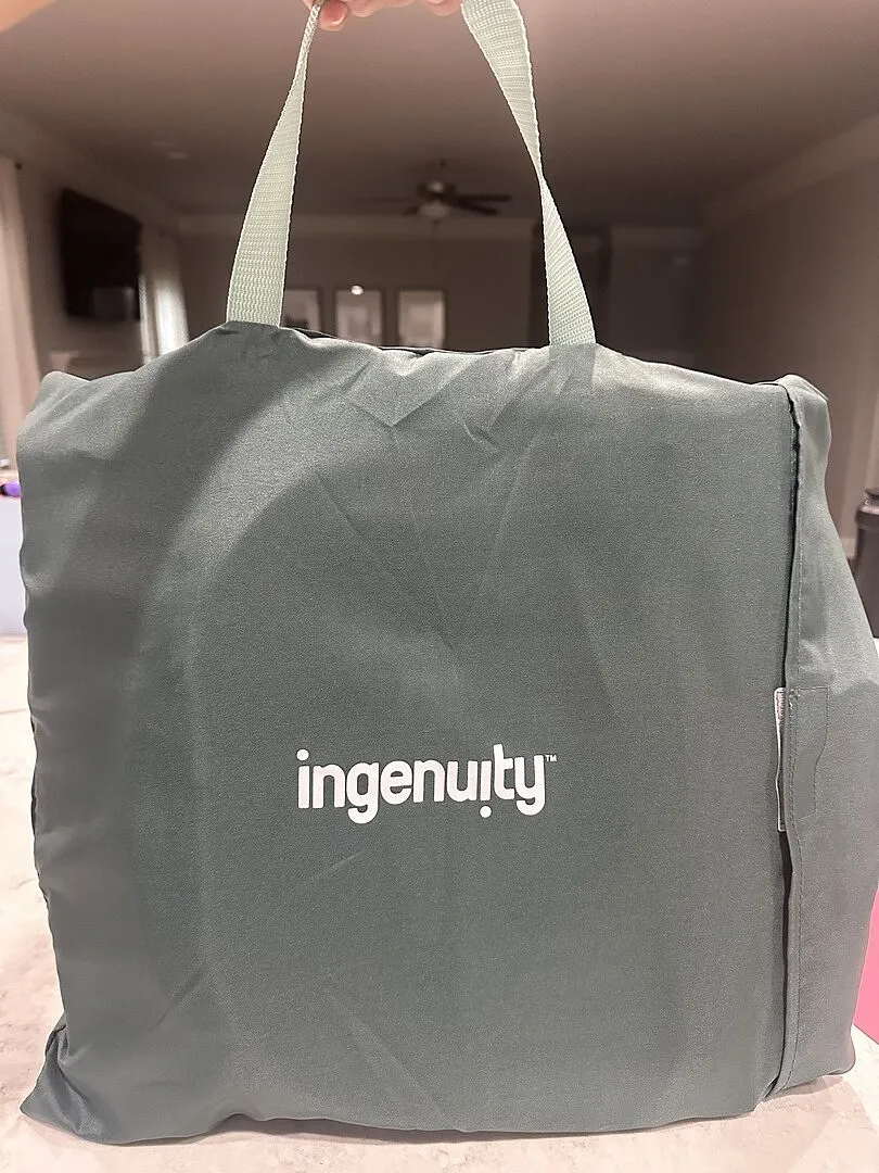 Ingenuity Stow Go Grey Babywippe faltbar Vibration