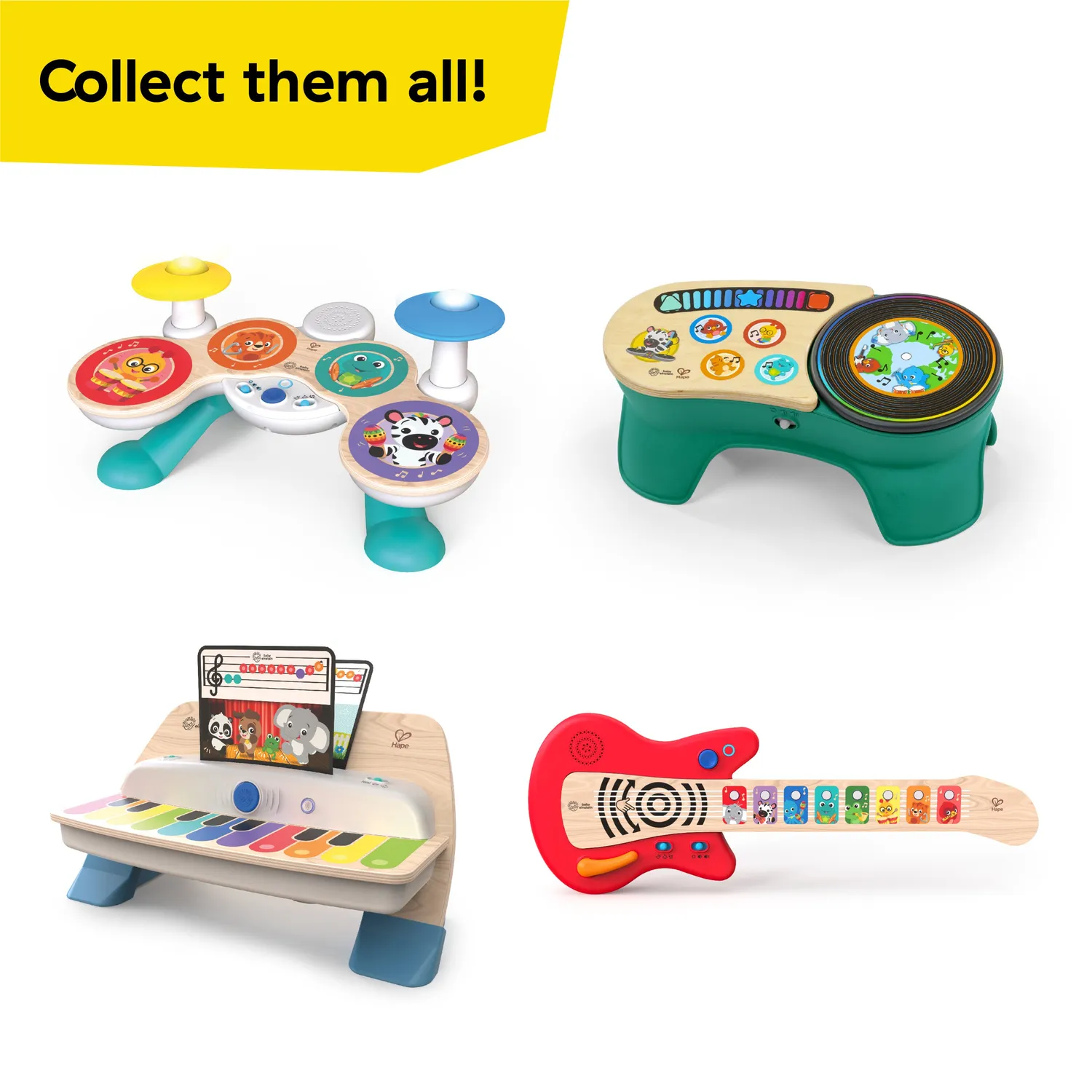 Baby Einstein DJ Discovery Magic Touch Plattenspieler Musikspielzeug Holz