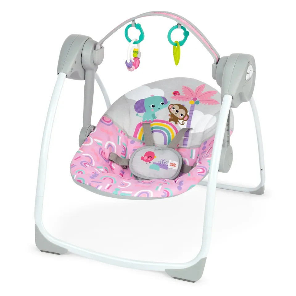 Bright Starts Pink Paradise Babyschaukel tragbar rosa