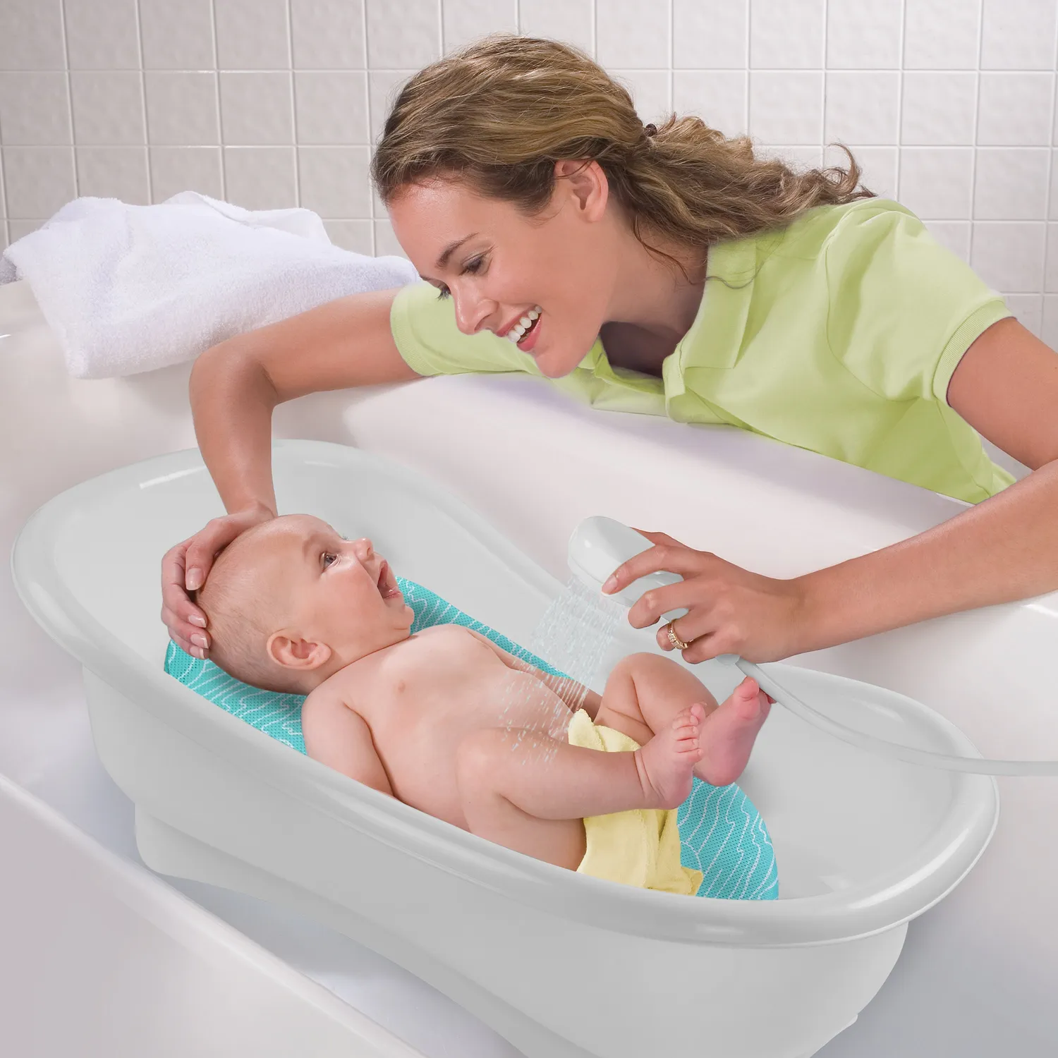 Summer Infant Marble Wave Babybadewanne mit Dusche 0-24 Monate