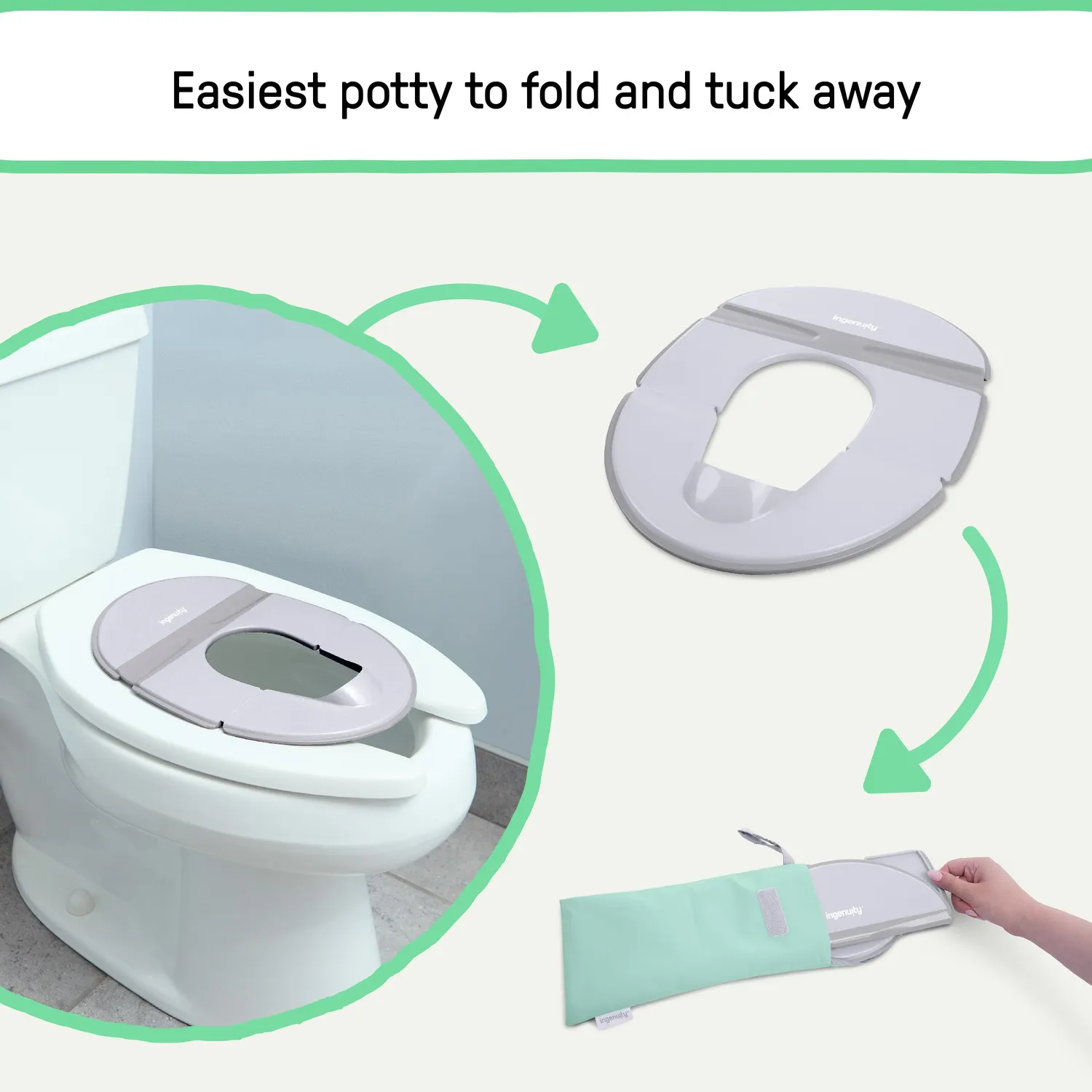 Ingenuity FoldAway Töpfchenaufsatz WC-Sitz Faltbar mit Tasche
