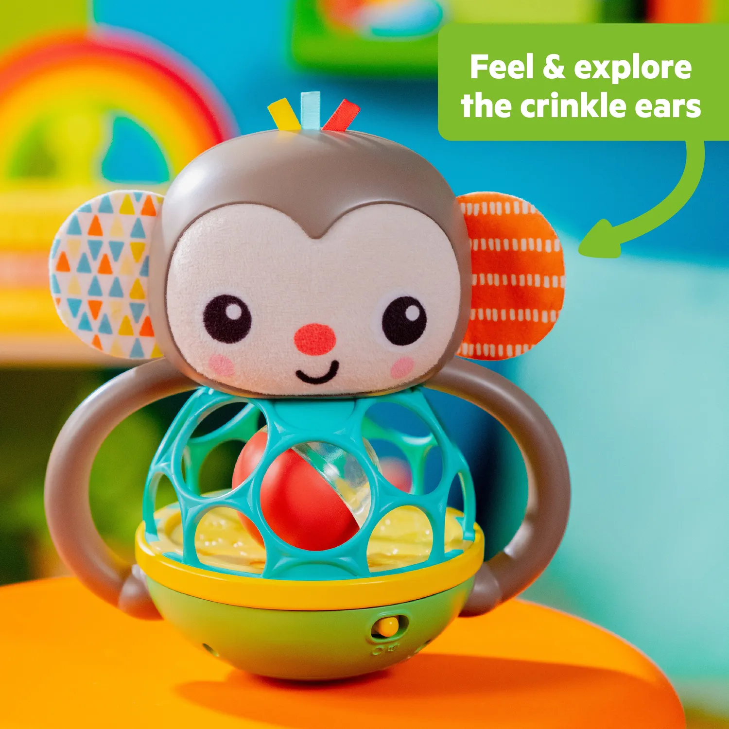 Bright Starts Giggle & Rattle Spielzeugset Affe+Elefant