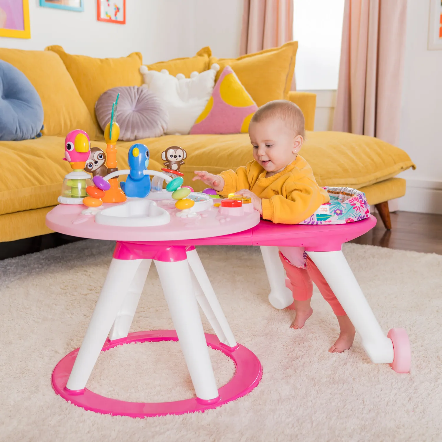 Bright Starts Around We Go 2-in-1 Aktivcenter Tropic Coral