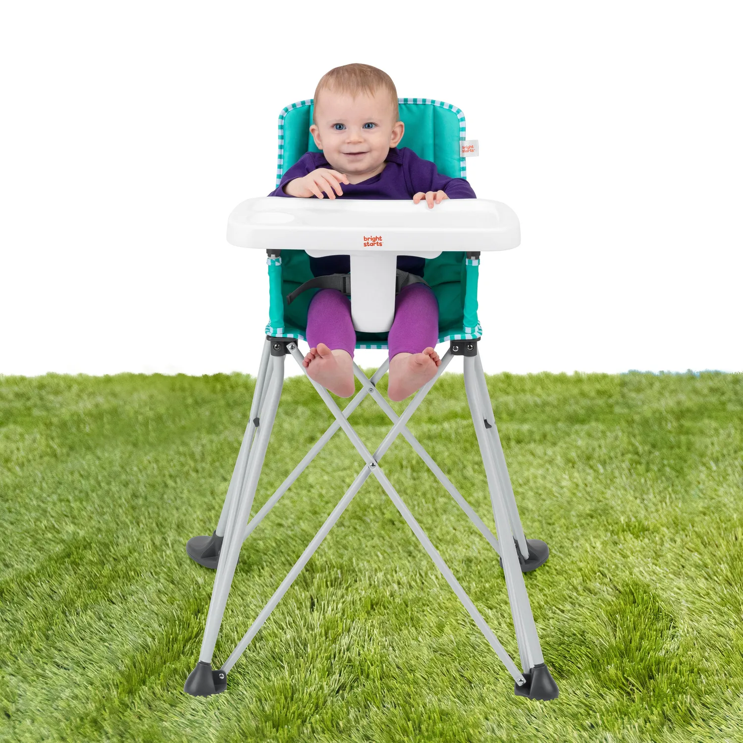 Bright Starts Pop 'N Dine Hochstuhl tragbar teal faltbar