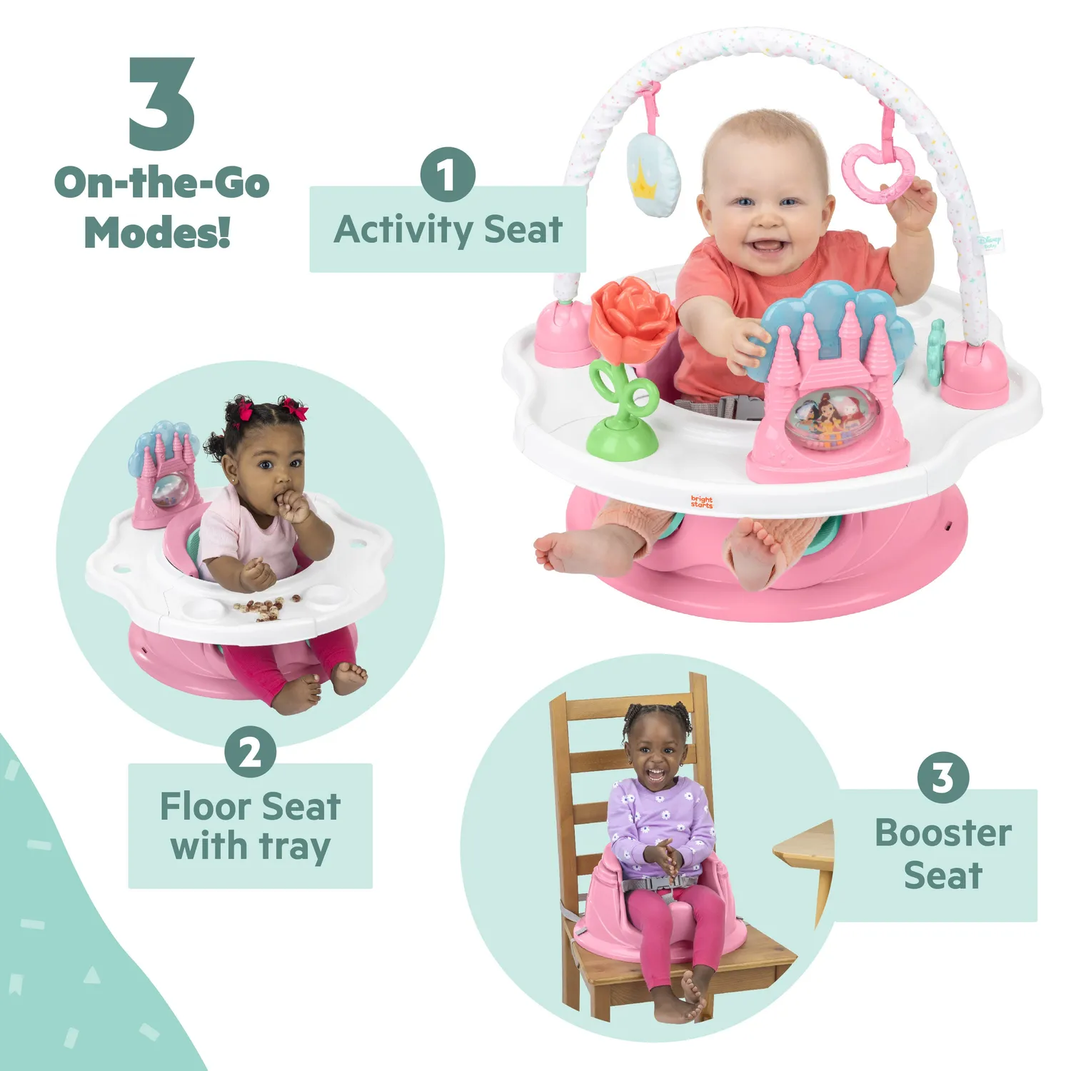 Bright Starts Disney Princess SuperSeat 3-in-1 Babysitz