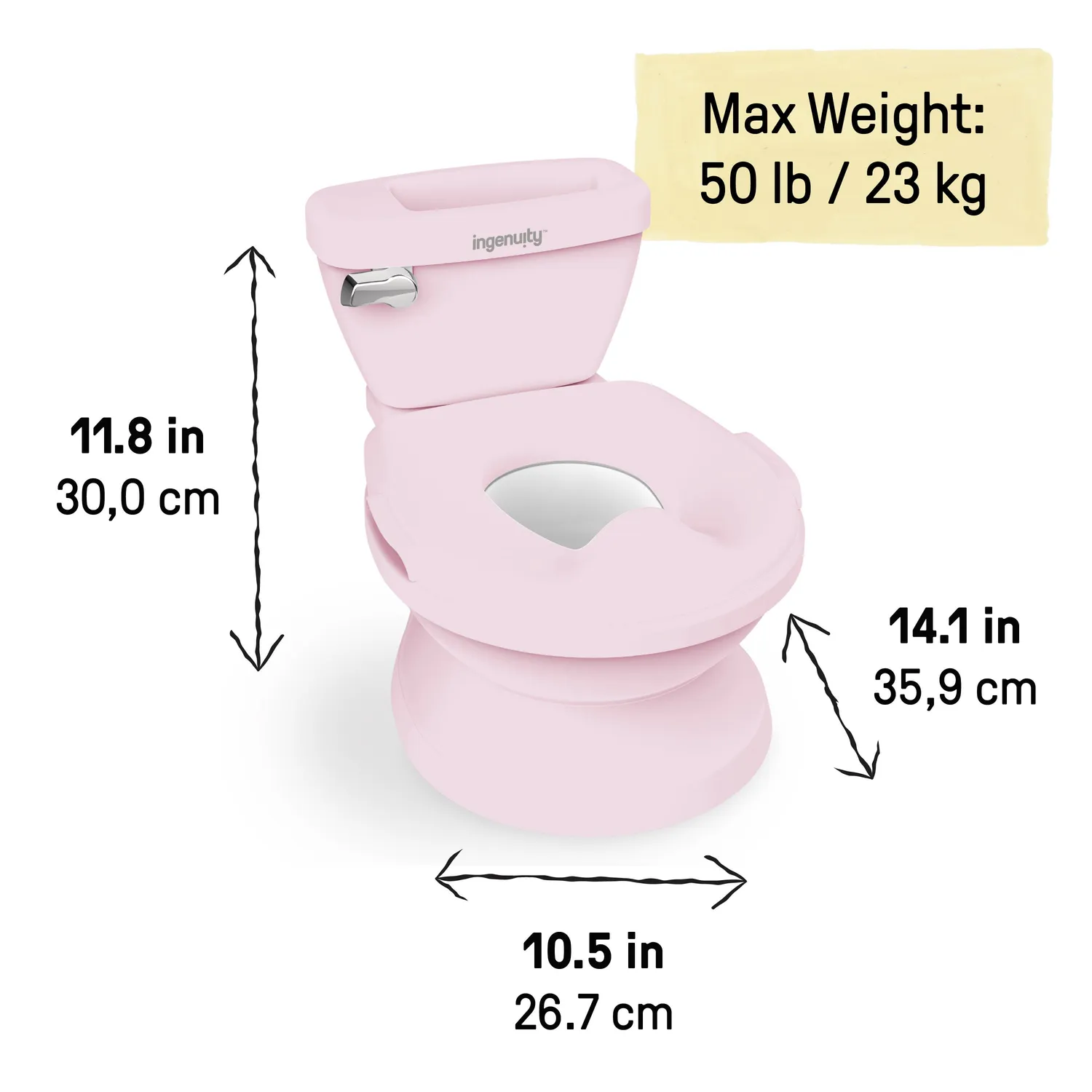 Ingenuity My Size Potty Pro Töpfchen Pink verstellbar