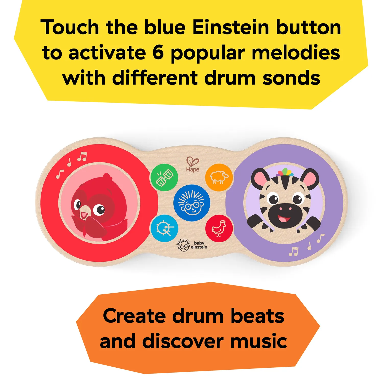 Baby Einstein Upbeat Tunes Holztrommel Magic Touch ab 6 Monate