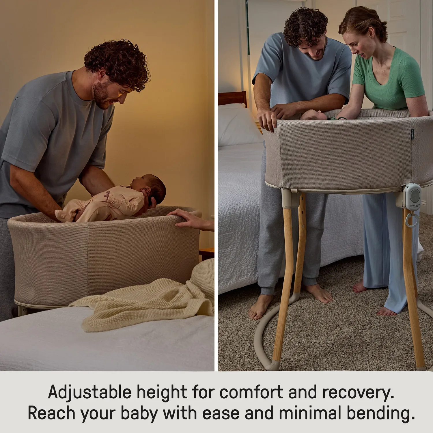 SwaddleMe by Ingenuity Right Height Beistellbett Sand